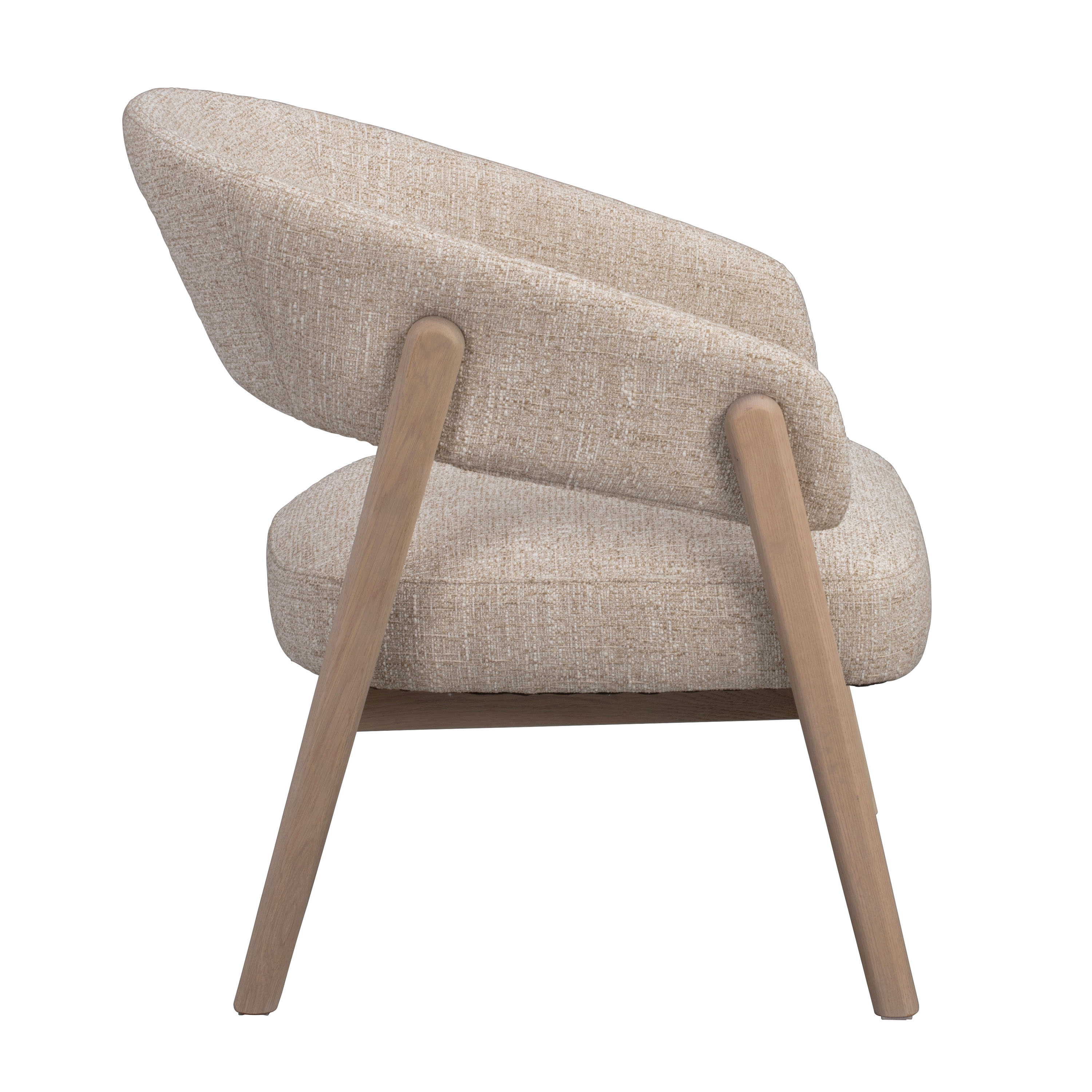 Rowico Home Barnaby Loungesessel Hellbeige/Weißpigmentiert