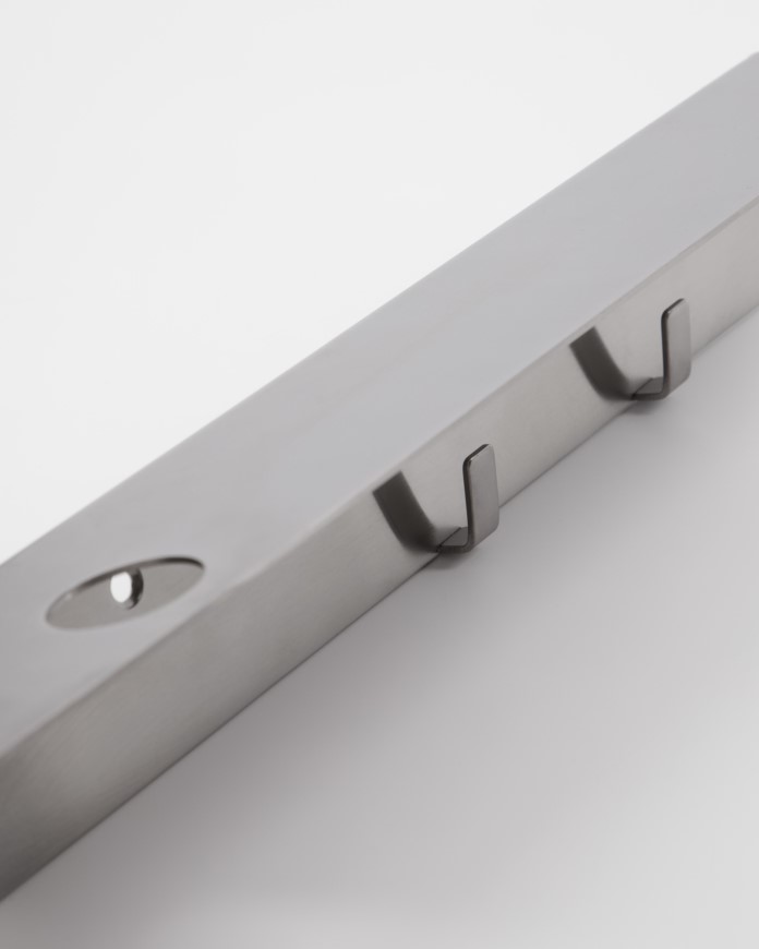 Meraki Väggfäste med Krokar Silver 50cm