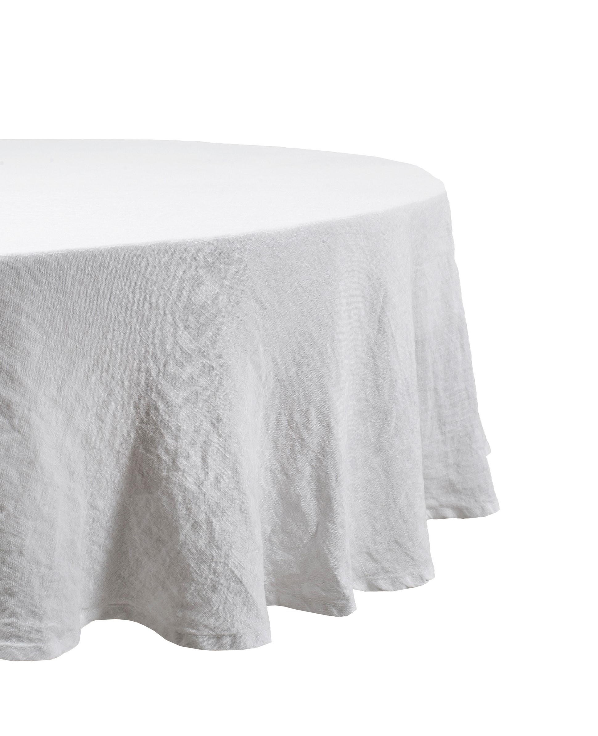 Sunrise Tischdecke Leinen Weiß Ø220