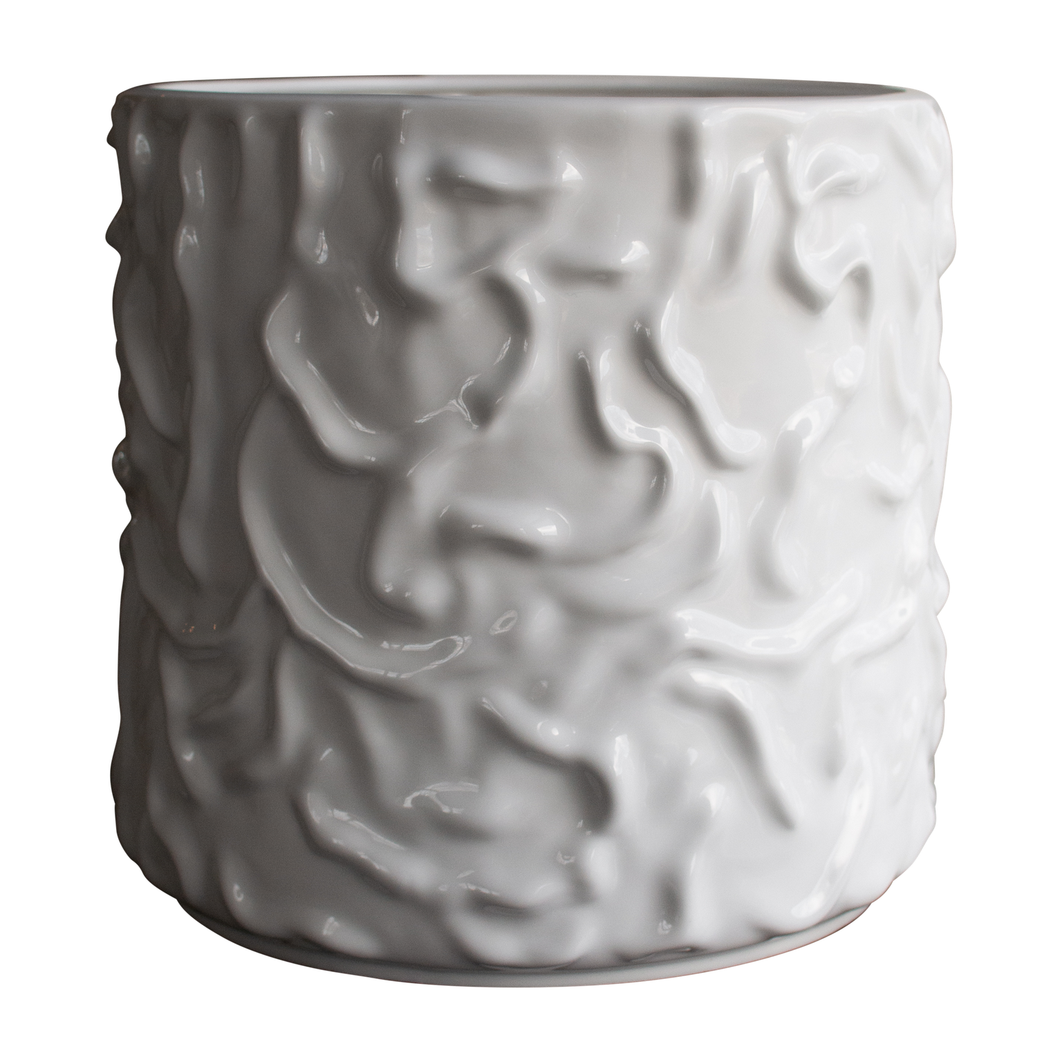 DBKD - Swoon Blumentopf Glänzend Weiß Groß - Beige - Töpfe