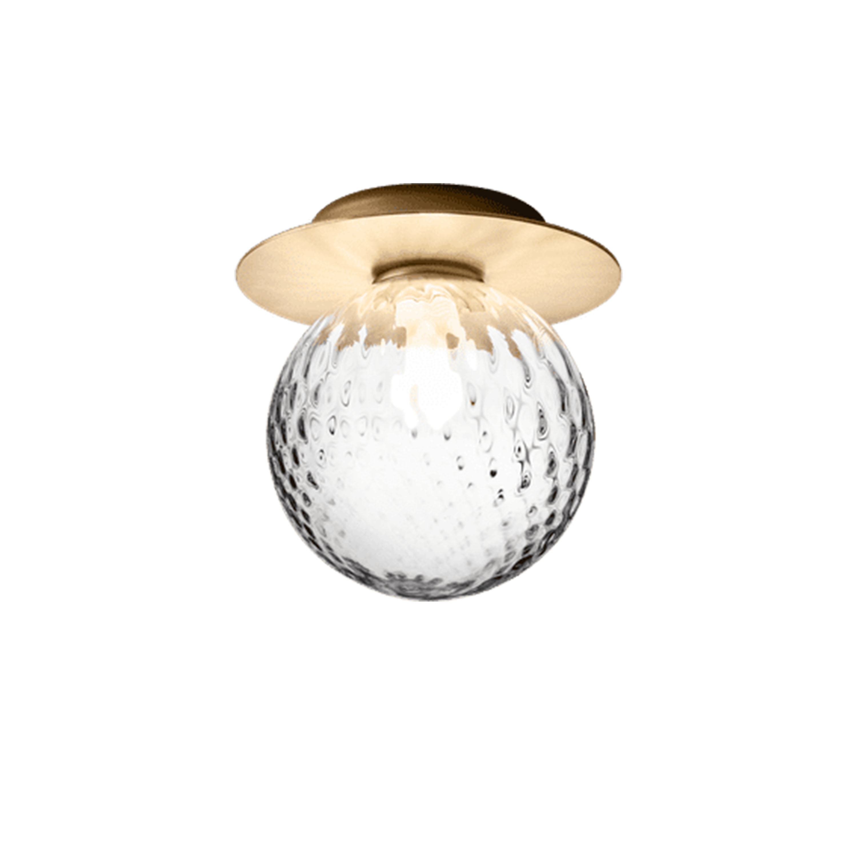Nuura Liila 1 Vägg/Taklampa Nordic Gold/Optic Clear Medium