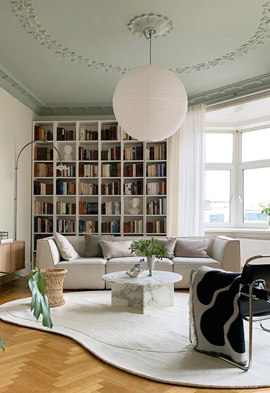 Layered Residue Wollteppich Bone White 180x270