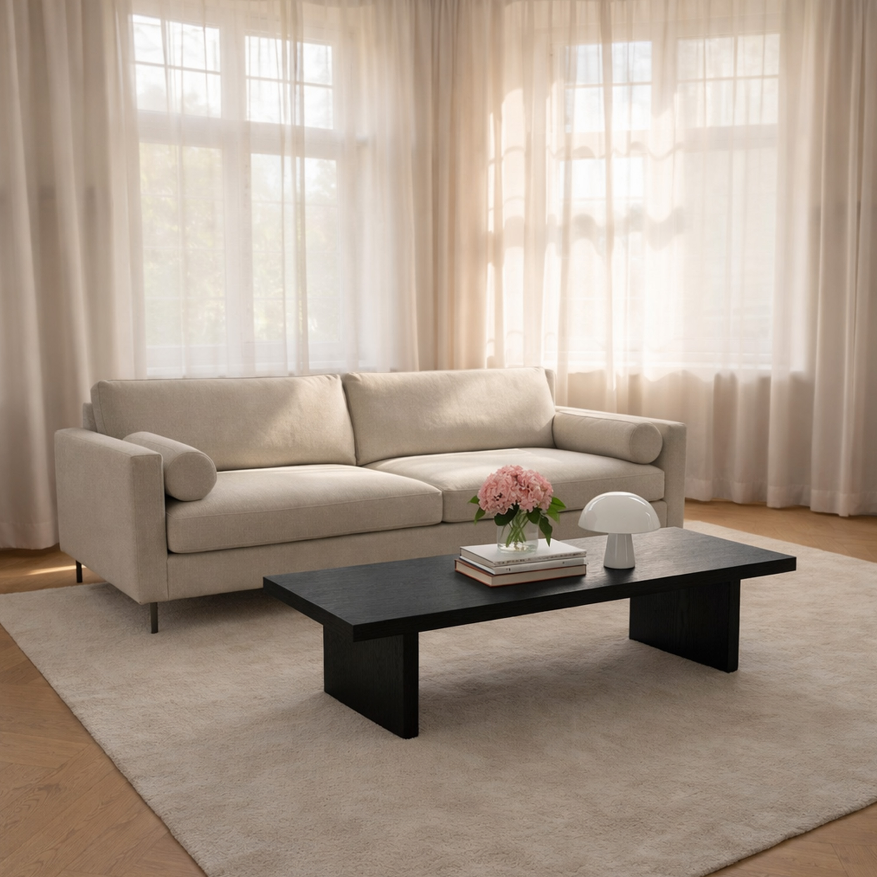 Sleepo Collection Kaia Sofabord Svartbeiset Eik 130cm