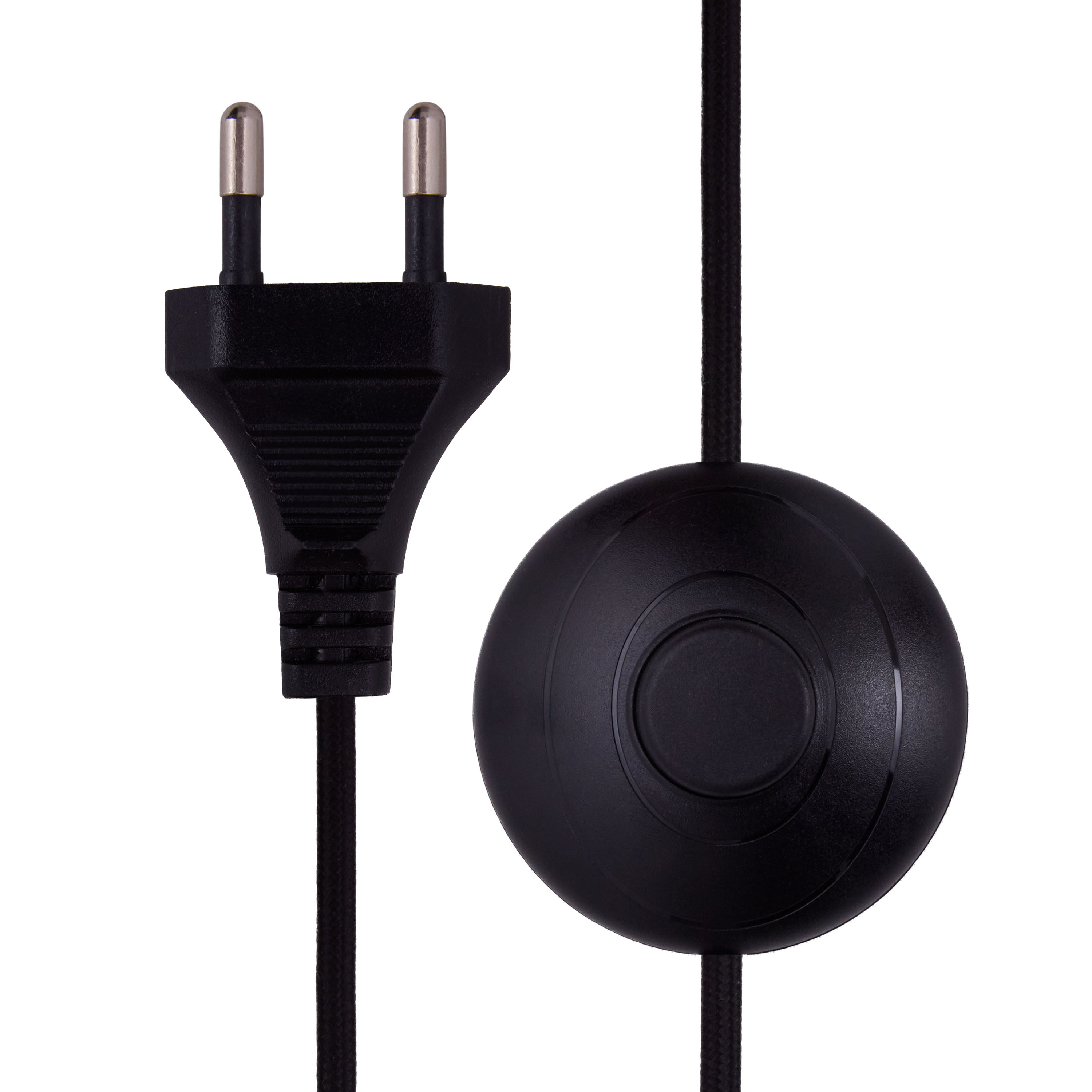 Globen Lighting Florian Gulvlampe Hvit Bouclé/Svart 80cm