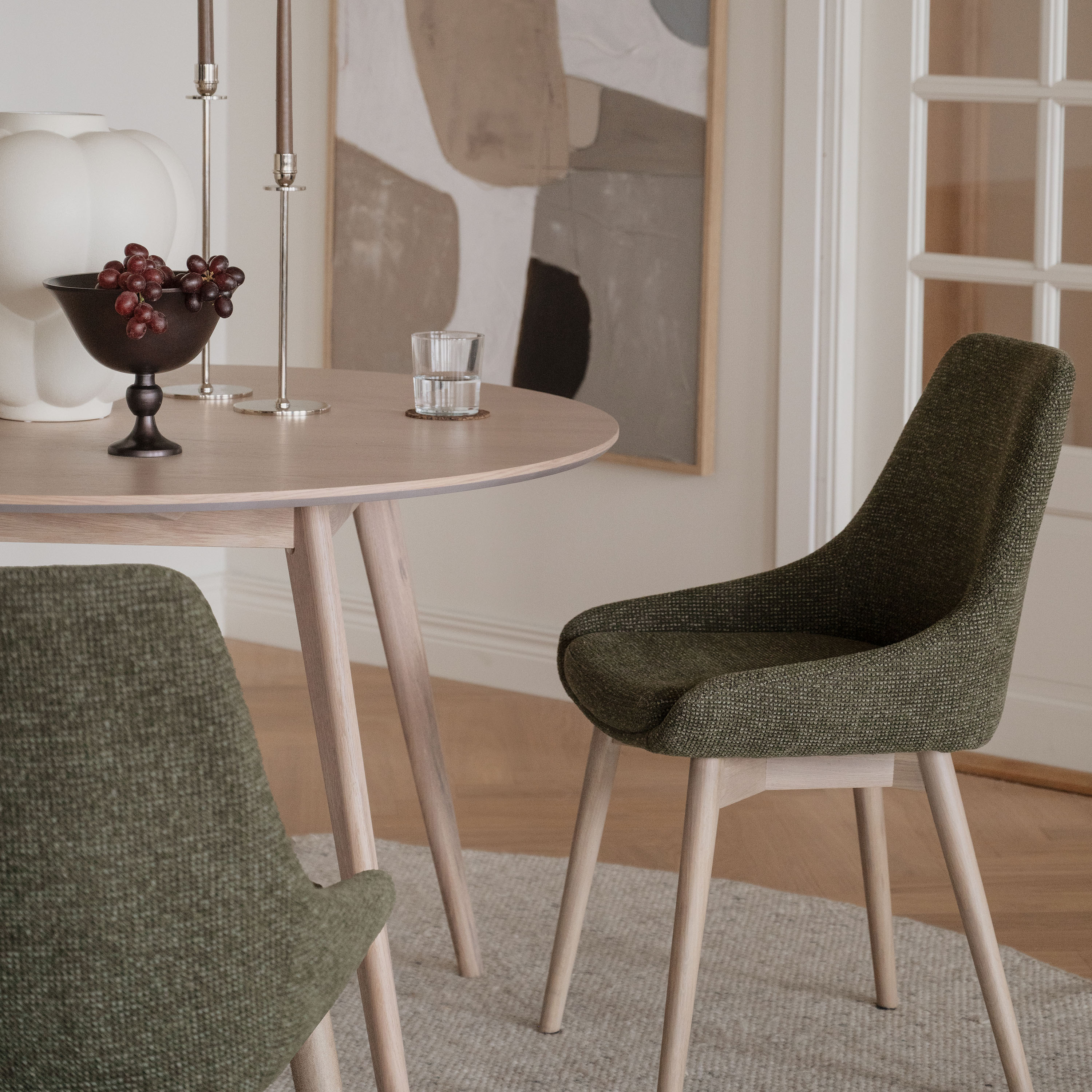 Rowico Home Denley Matstol Grön/Vitpigmenterad