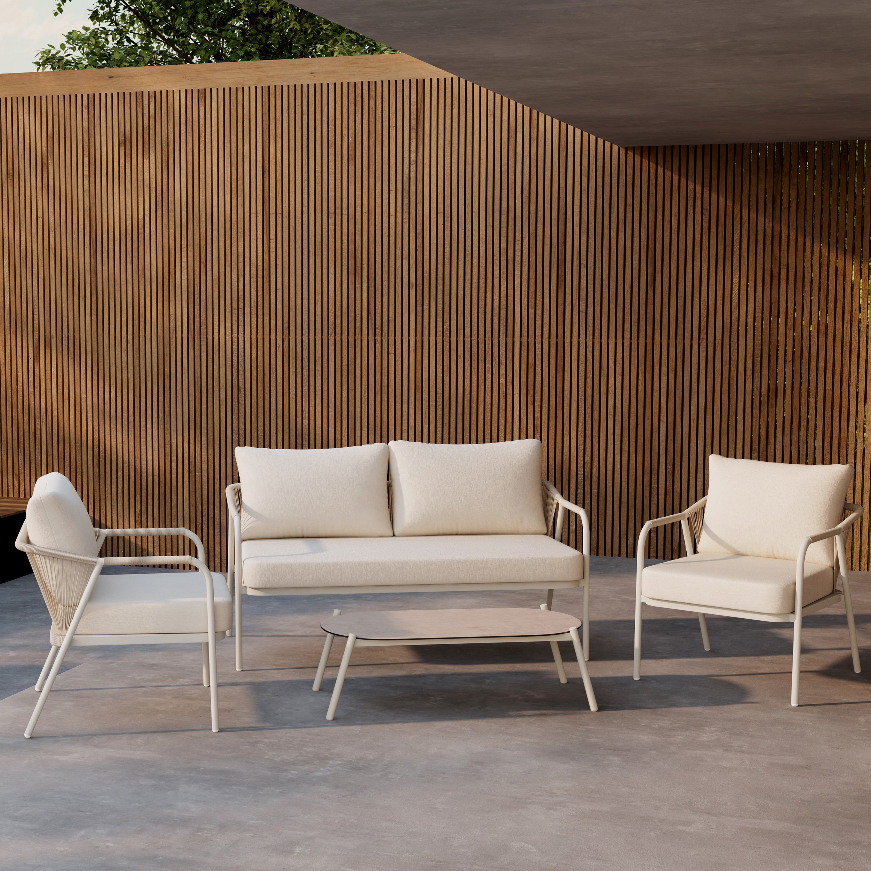 Venture Home Sicily Loungeset Beige/Beige