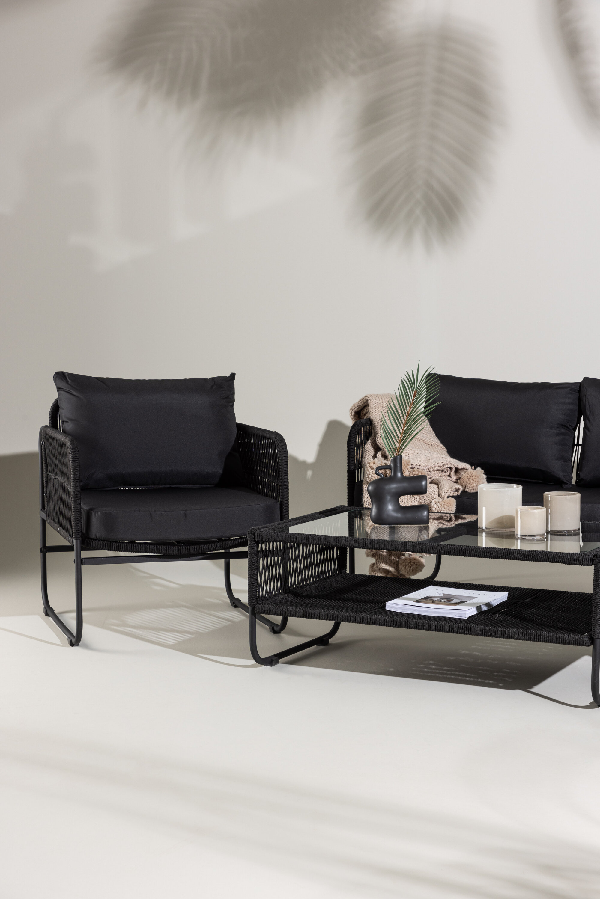 Venture Home Utah Lounge Set Svart