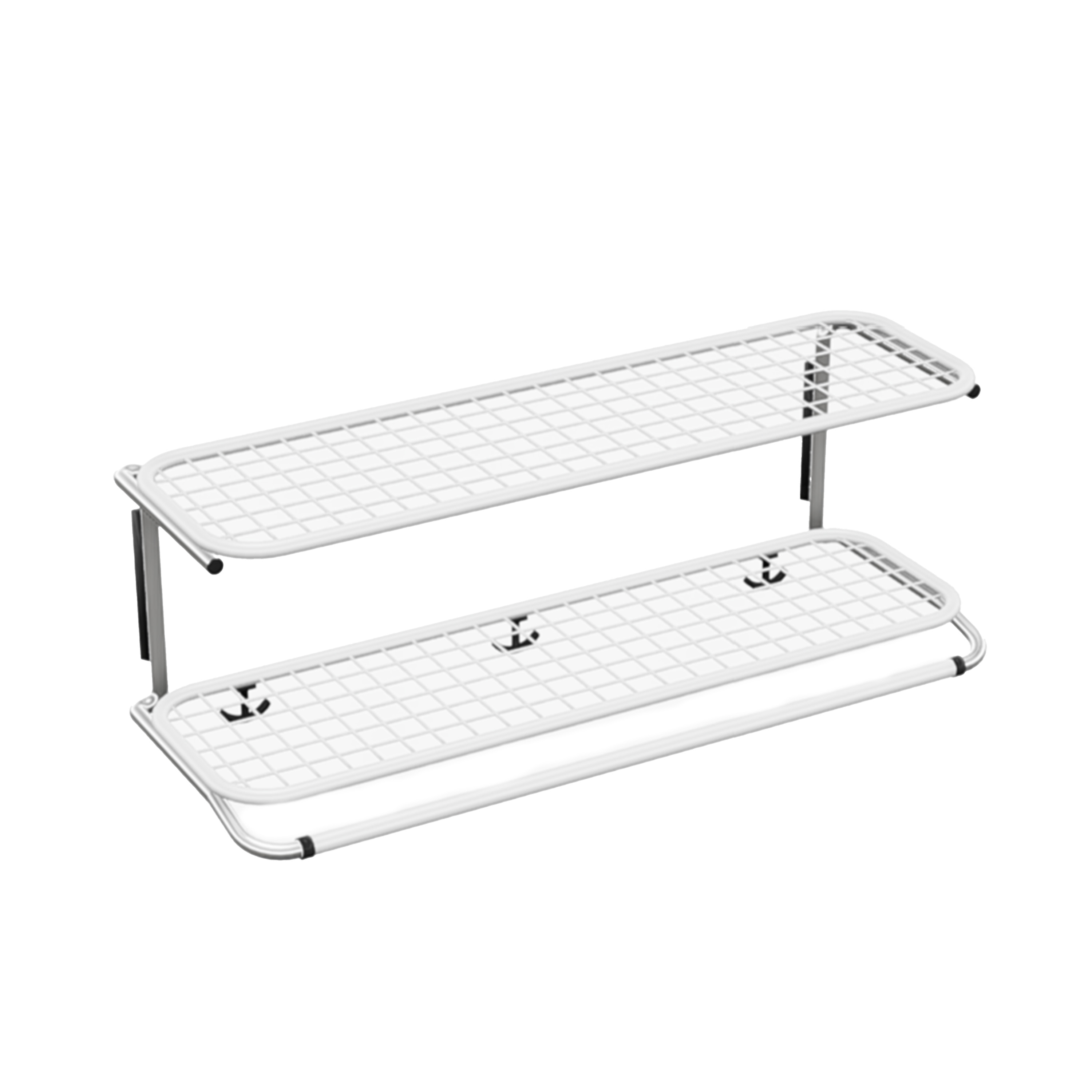 Klassinen hattuteline valkoinen/kromi 80cm