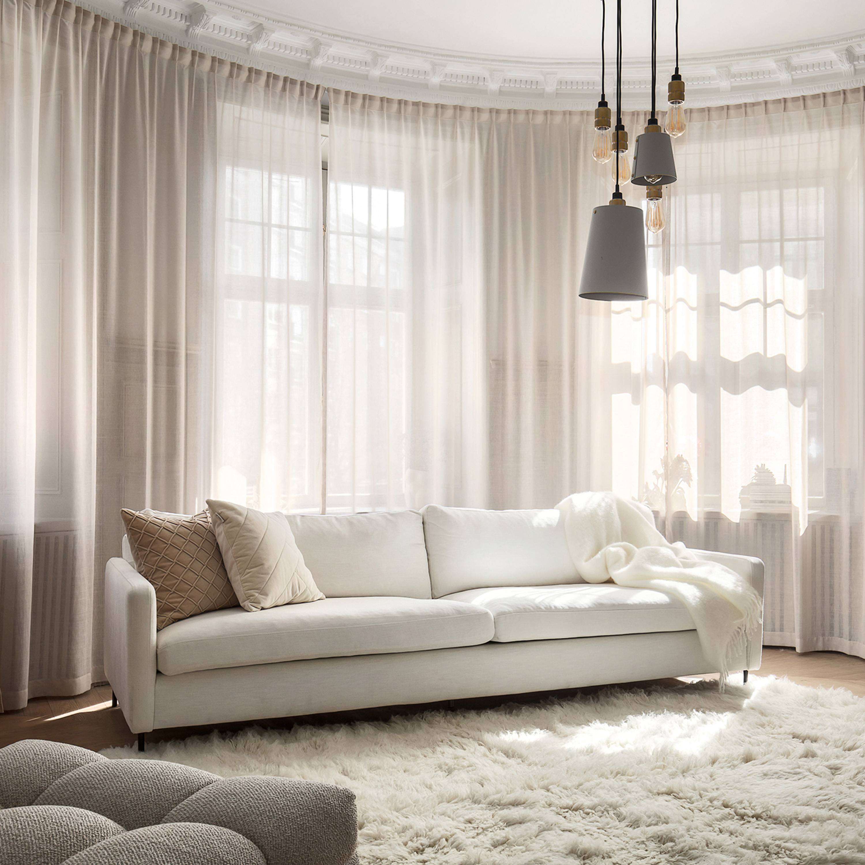 Sleepo Collection Åre 4-Sitzer Sofa Weiß 257cm
