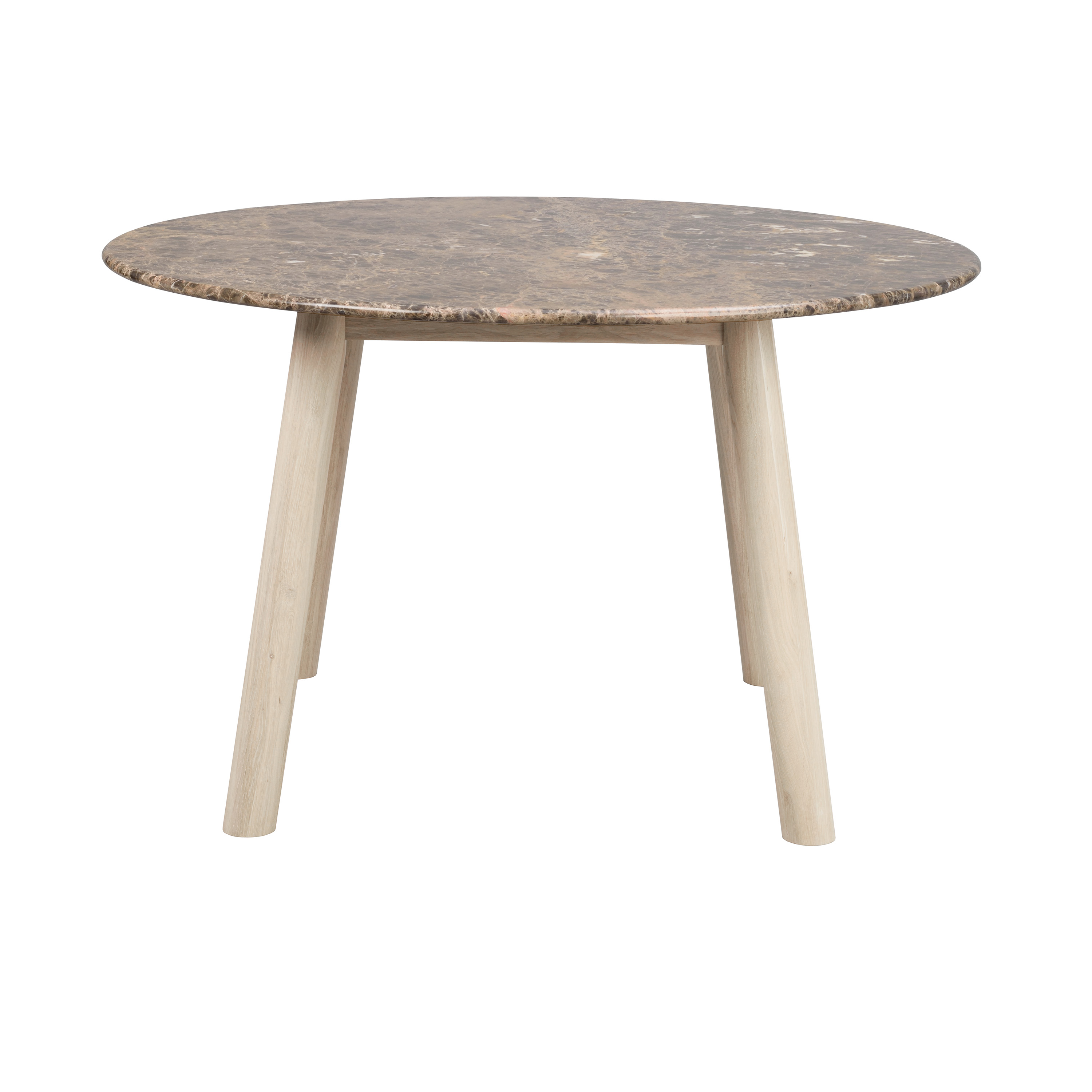 Taransay Matbord Marmor Brun/Vitpigmenterad Ek Ø125