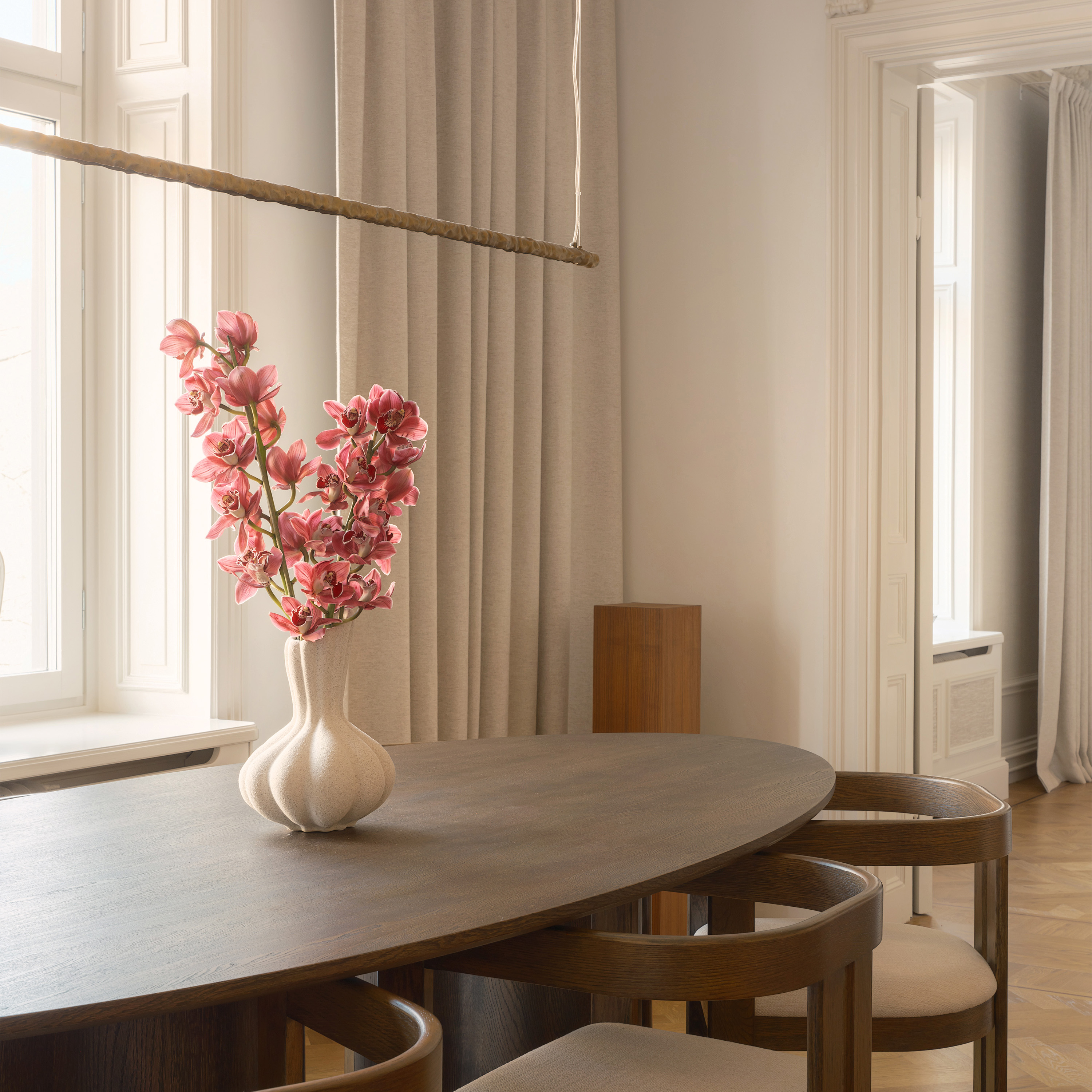 Sleepo Collection Dahlia Maljakko White Melange 30cm