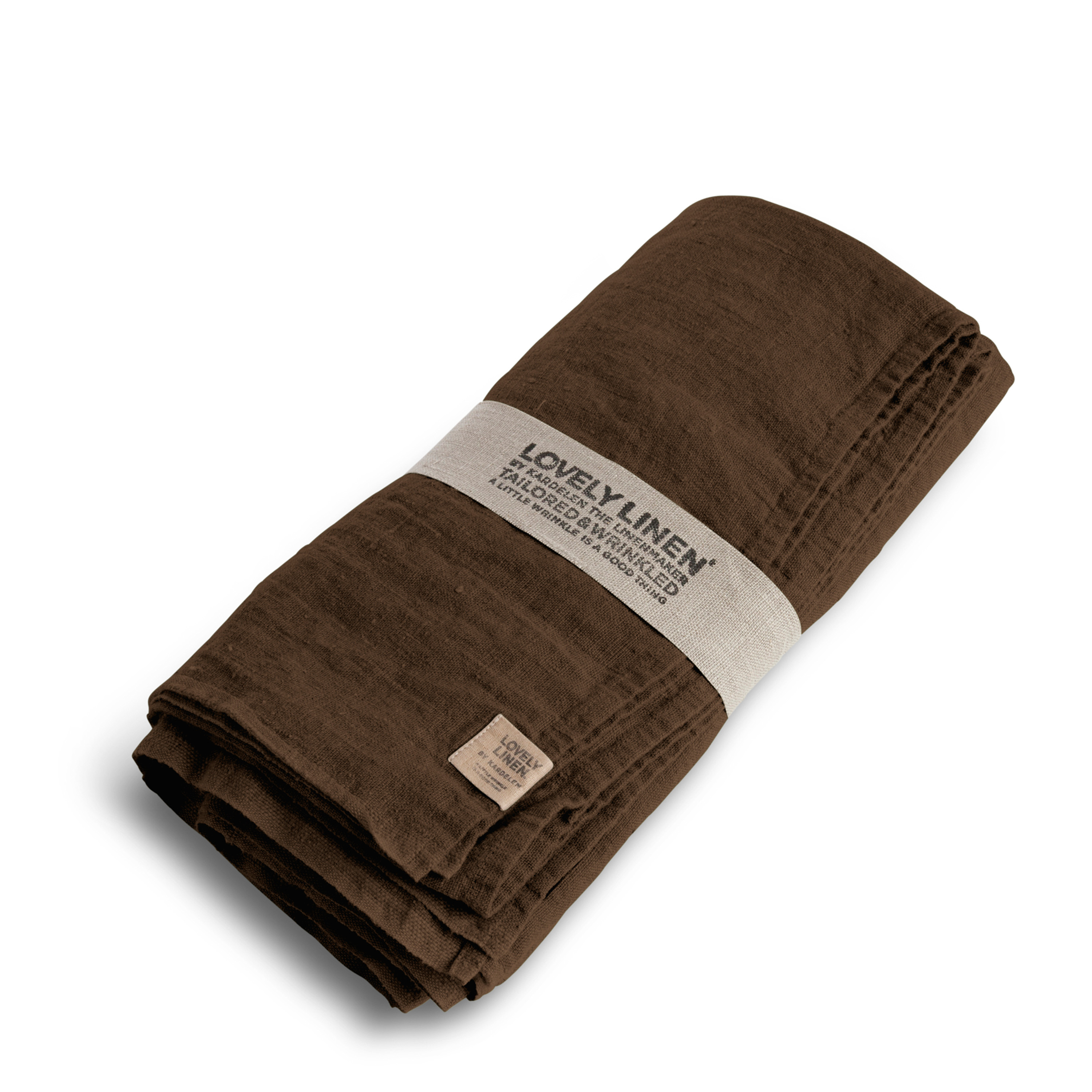 Lovely Linneduk Chocolate 145x380