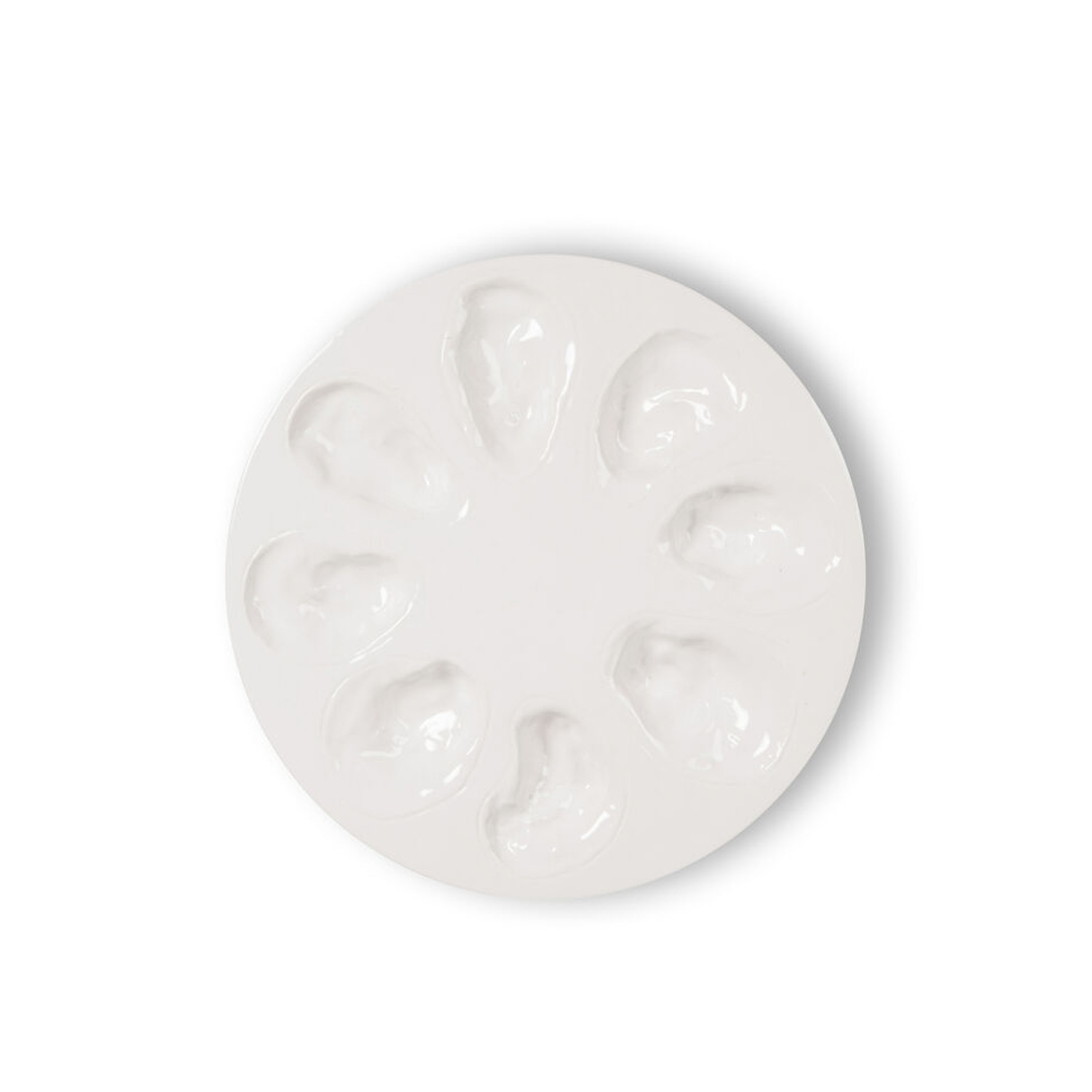 Oyster Servierplatte Weiß Ø27