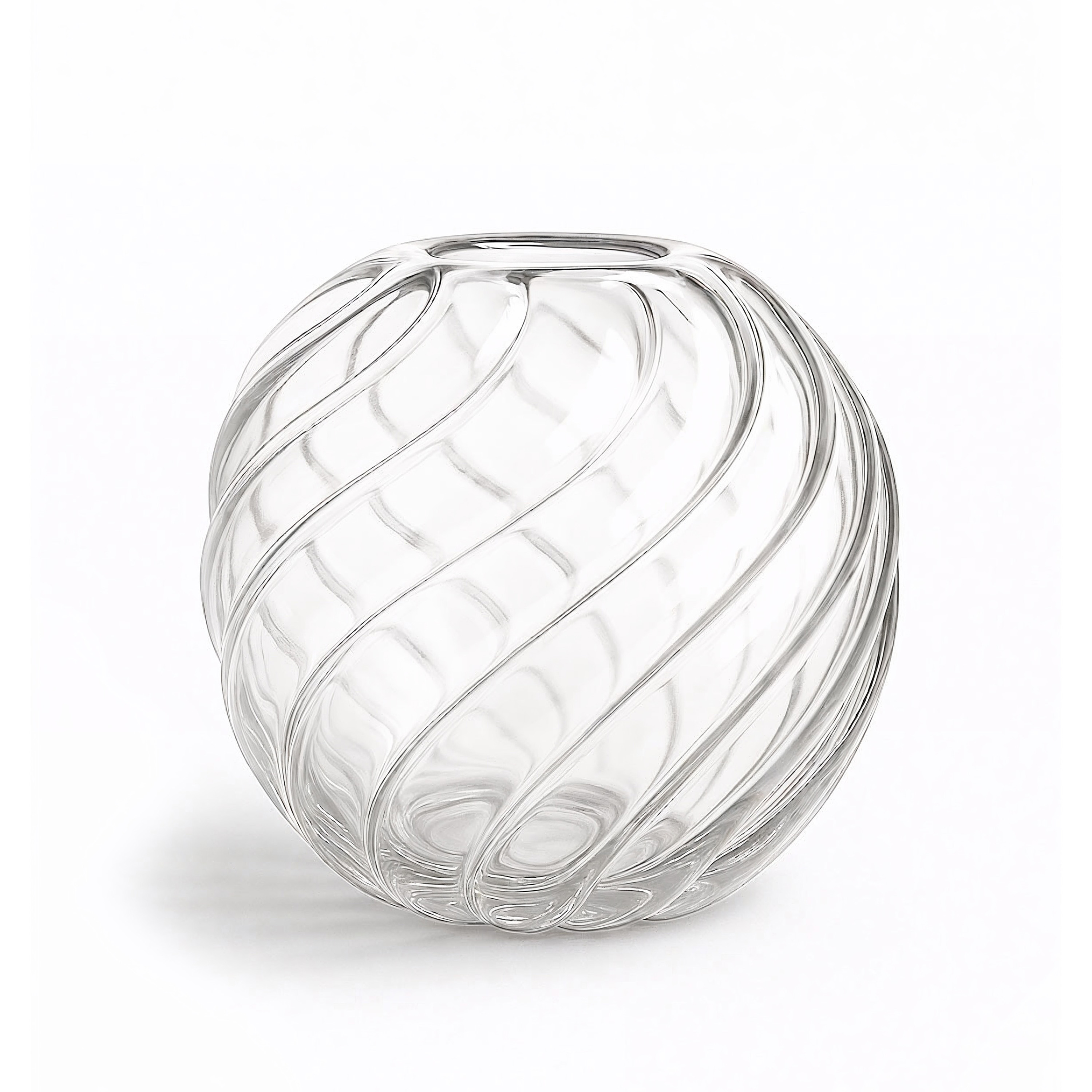 Twist Ball Vase Glass 20 cm