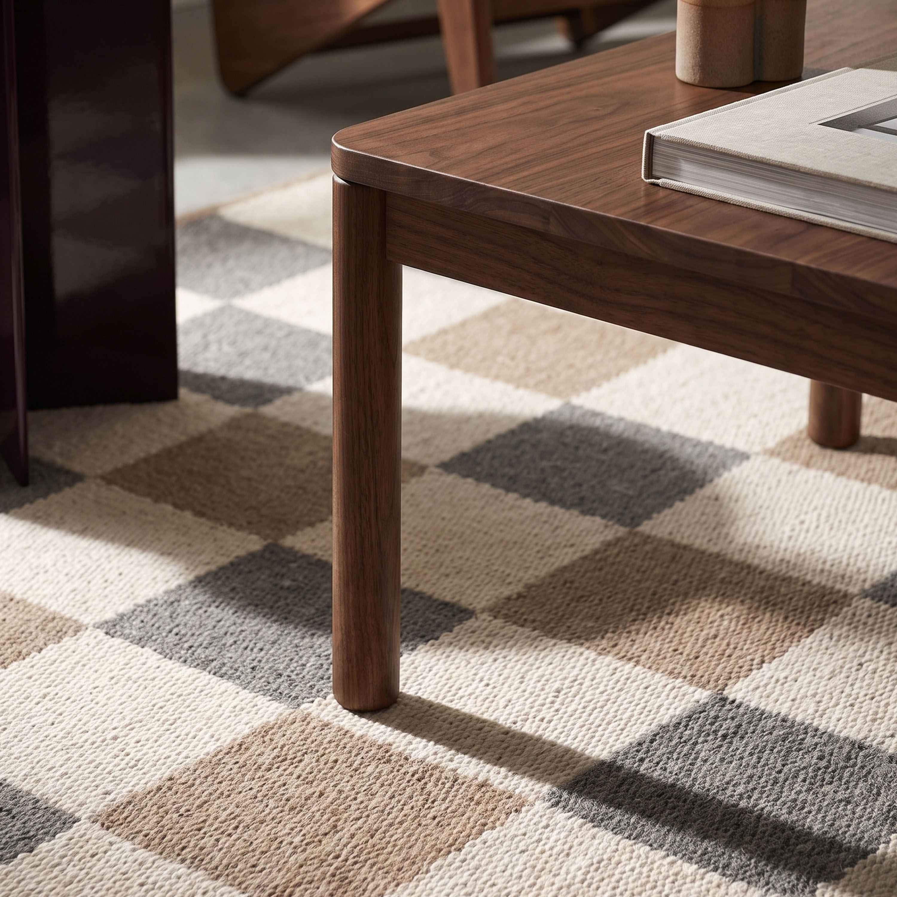 Classic Collection Checked Ullmatta Grey/Natural 250x350