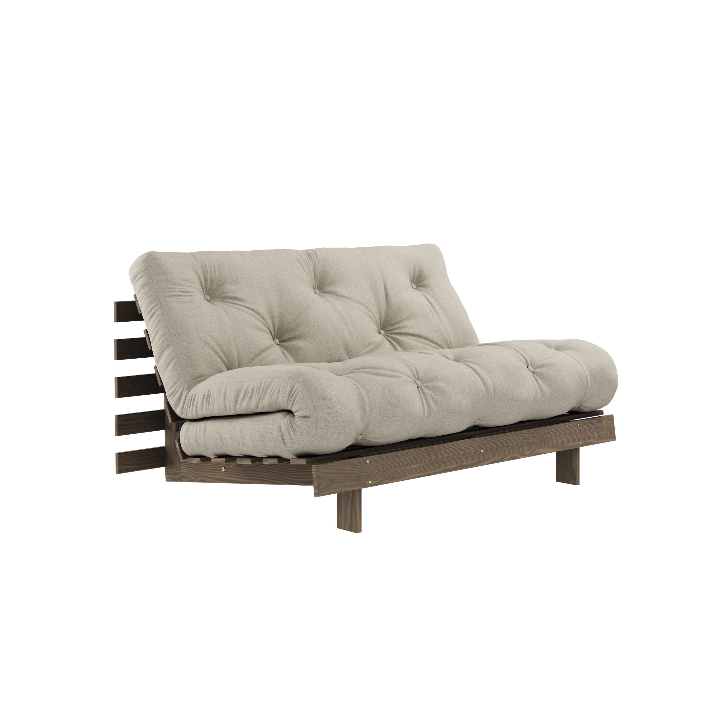 Karup Design - Roots Schlafsofa Braun/Leinen 140cm - Beige