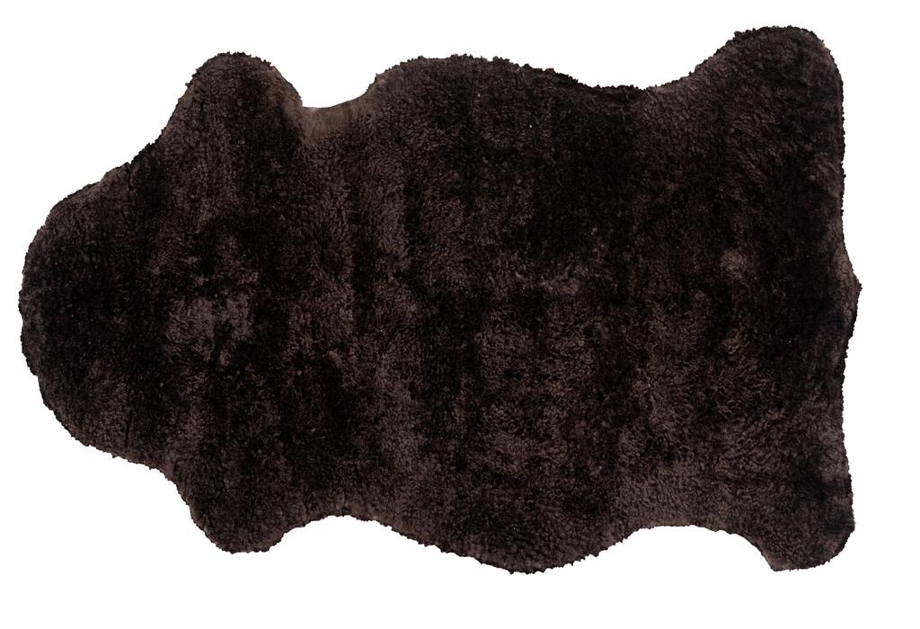 Ella Korthårigt Fårskinn Dark Brown 100x60