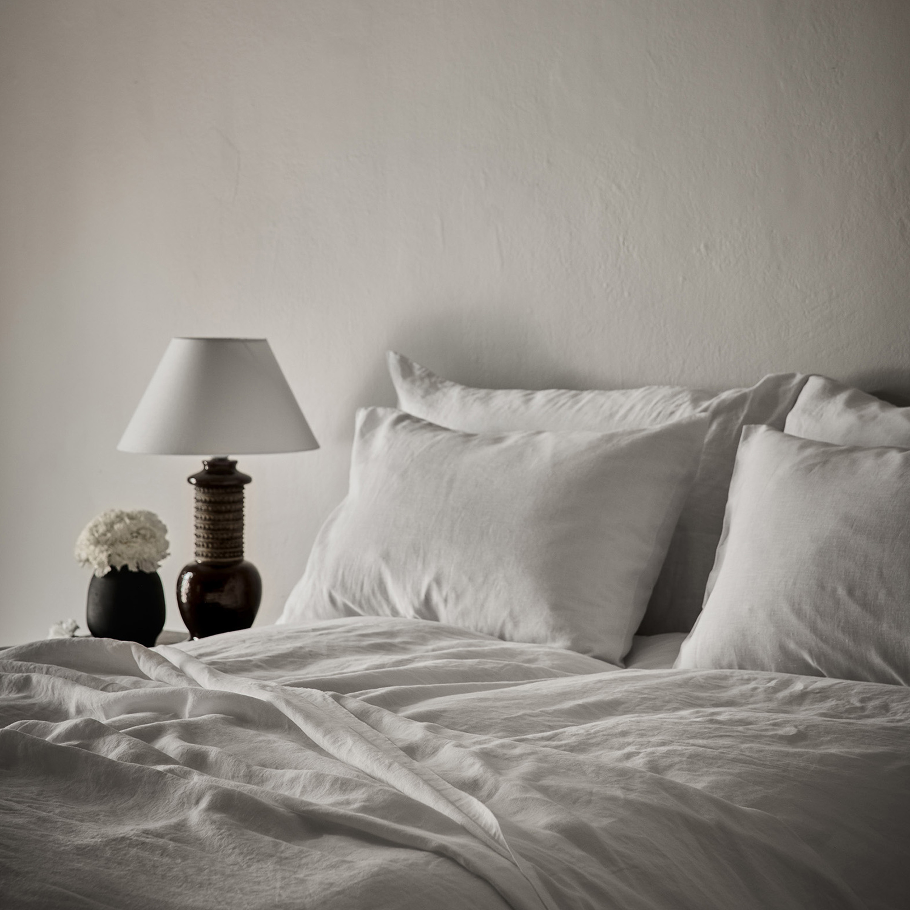 Tell me more Påslakan Linne Bleached White Dubbel