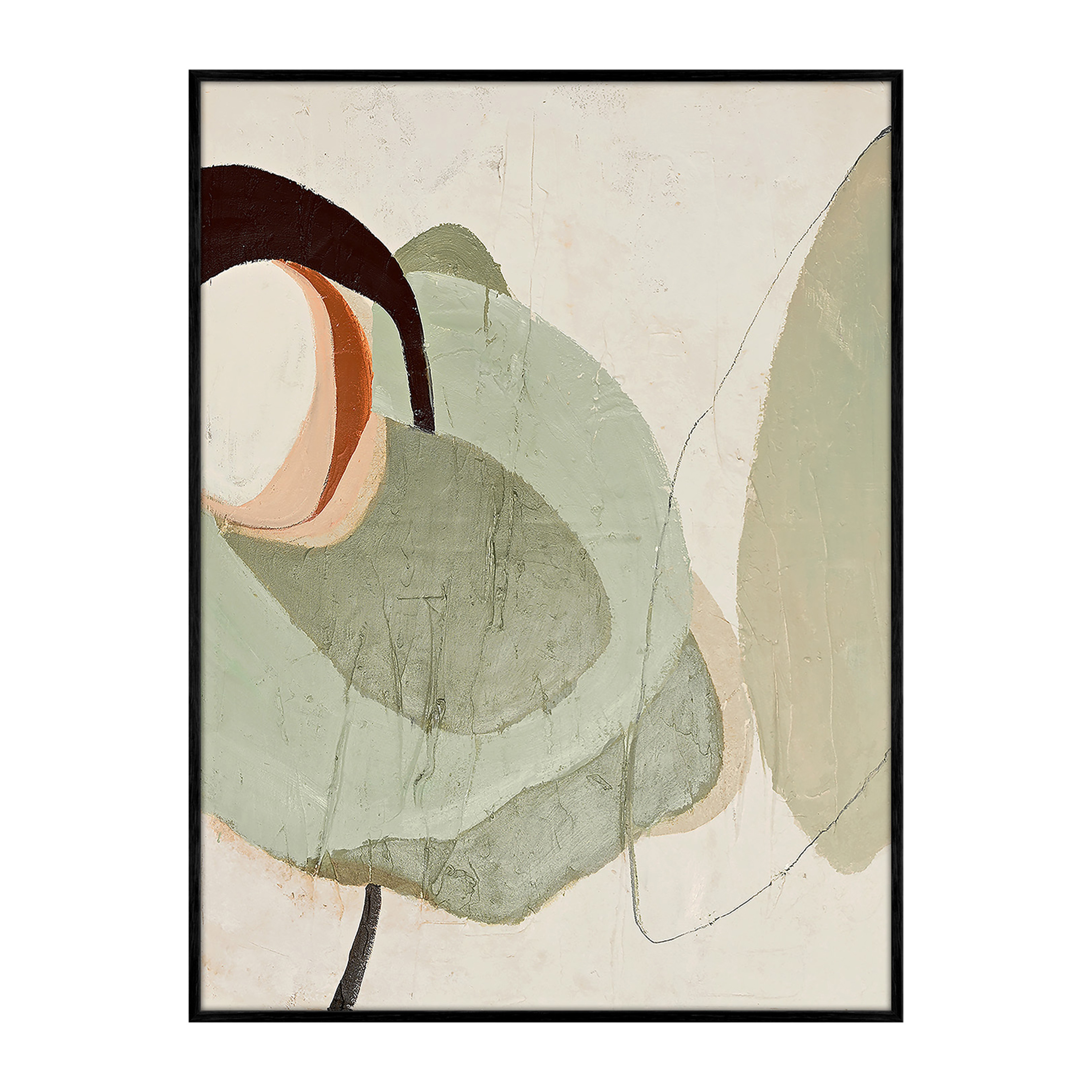 Moon Rock Black Frame Tavla 90x120