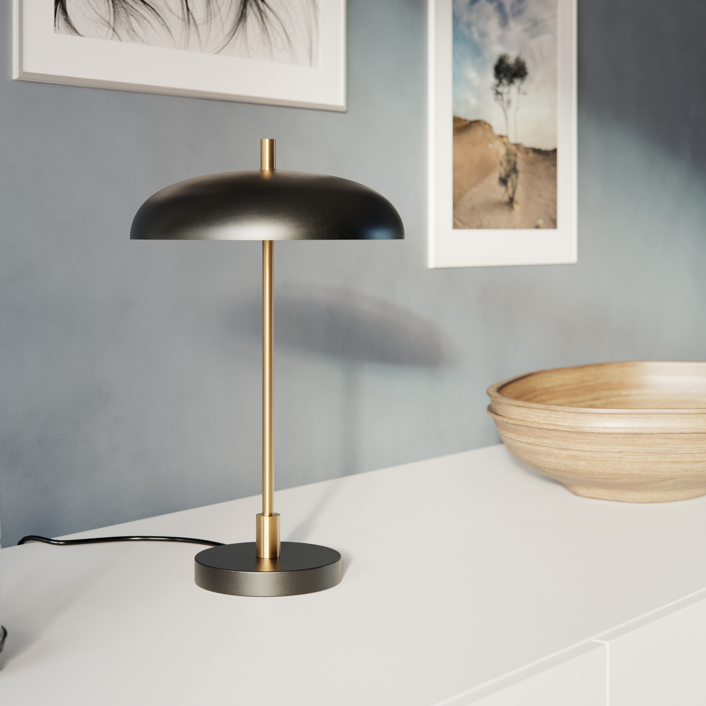 By Rydéns Shelby Bordslampa Svart/Guld 45cm