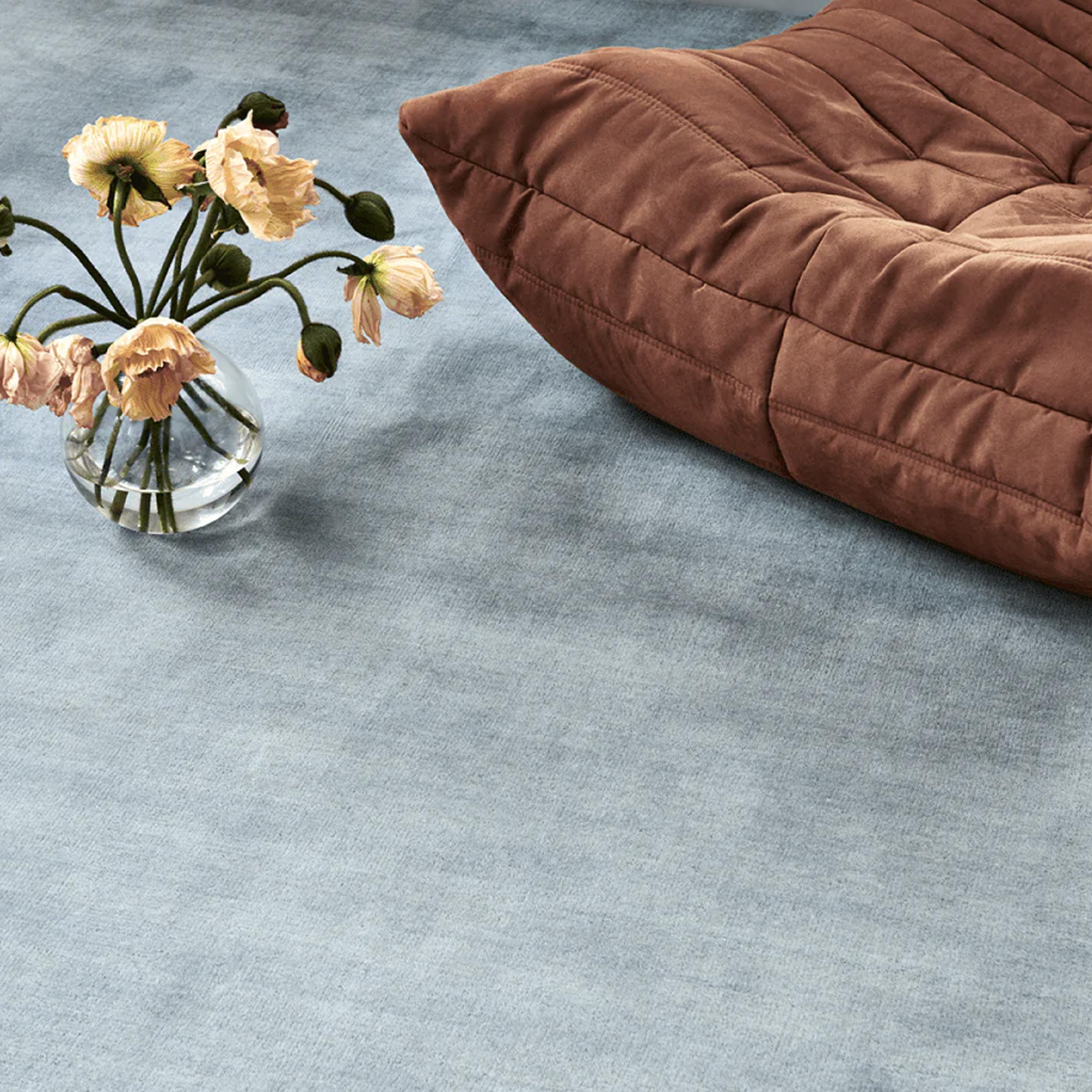 Classic Collection Solid Wool Rug Blue 200x300