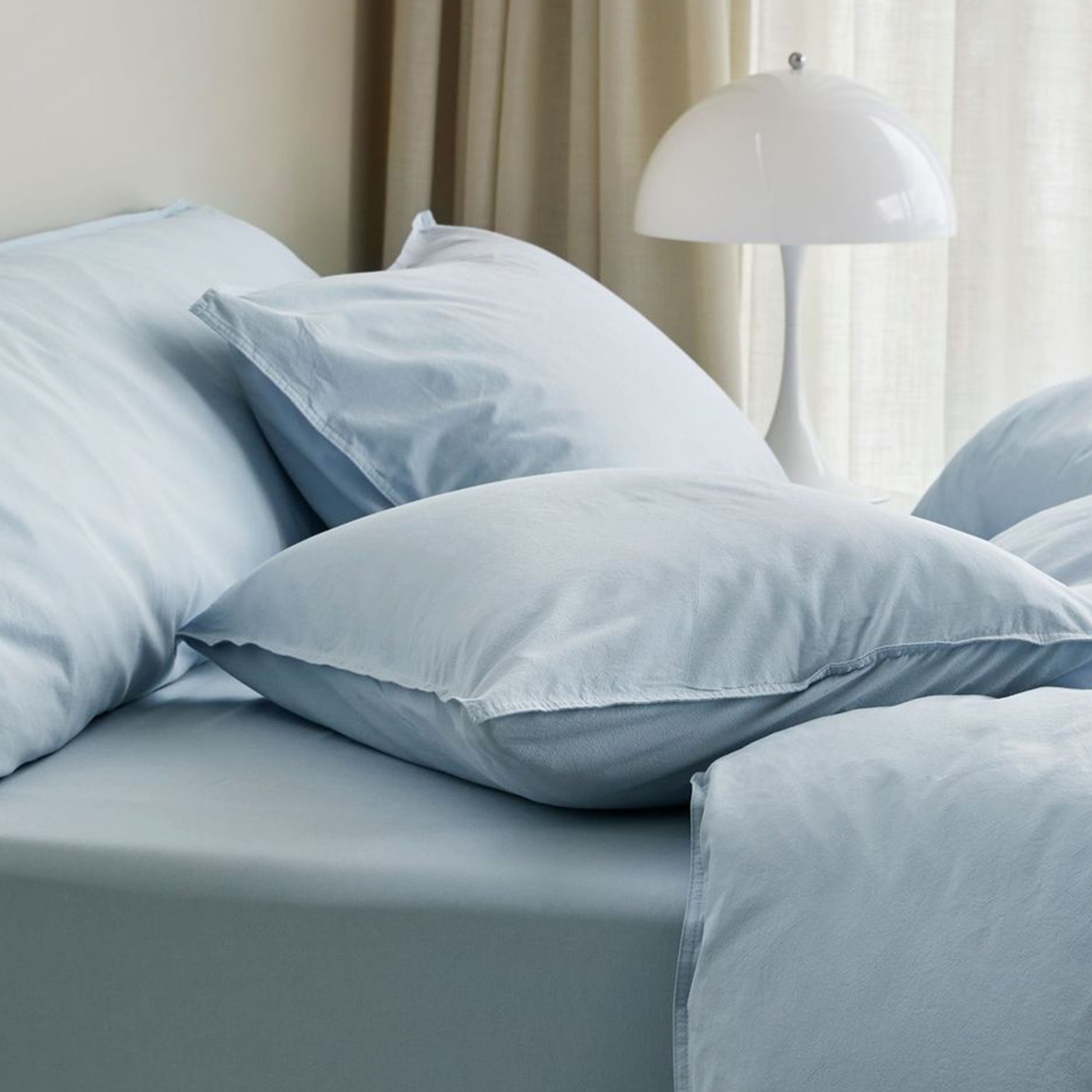 Høie Frøya EKO Formsytt Lakan Dämpad Blå 90x200