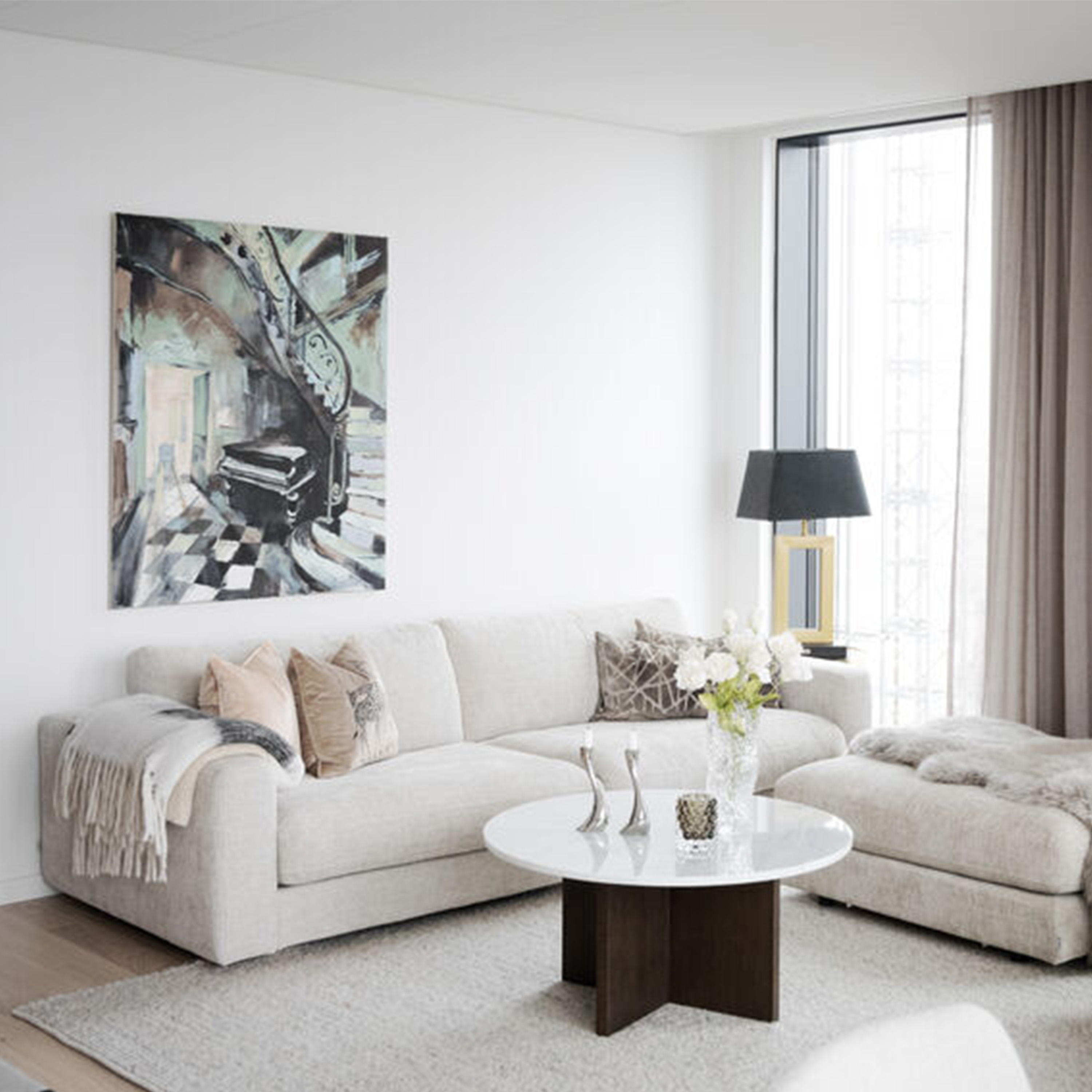 Rowico Home Duncan 3-sits Soffa Ljusgrå