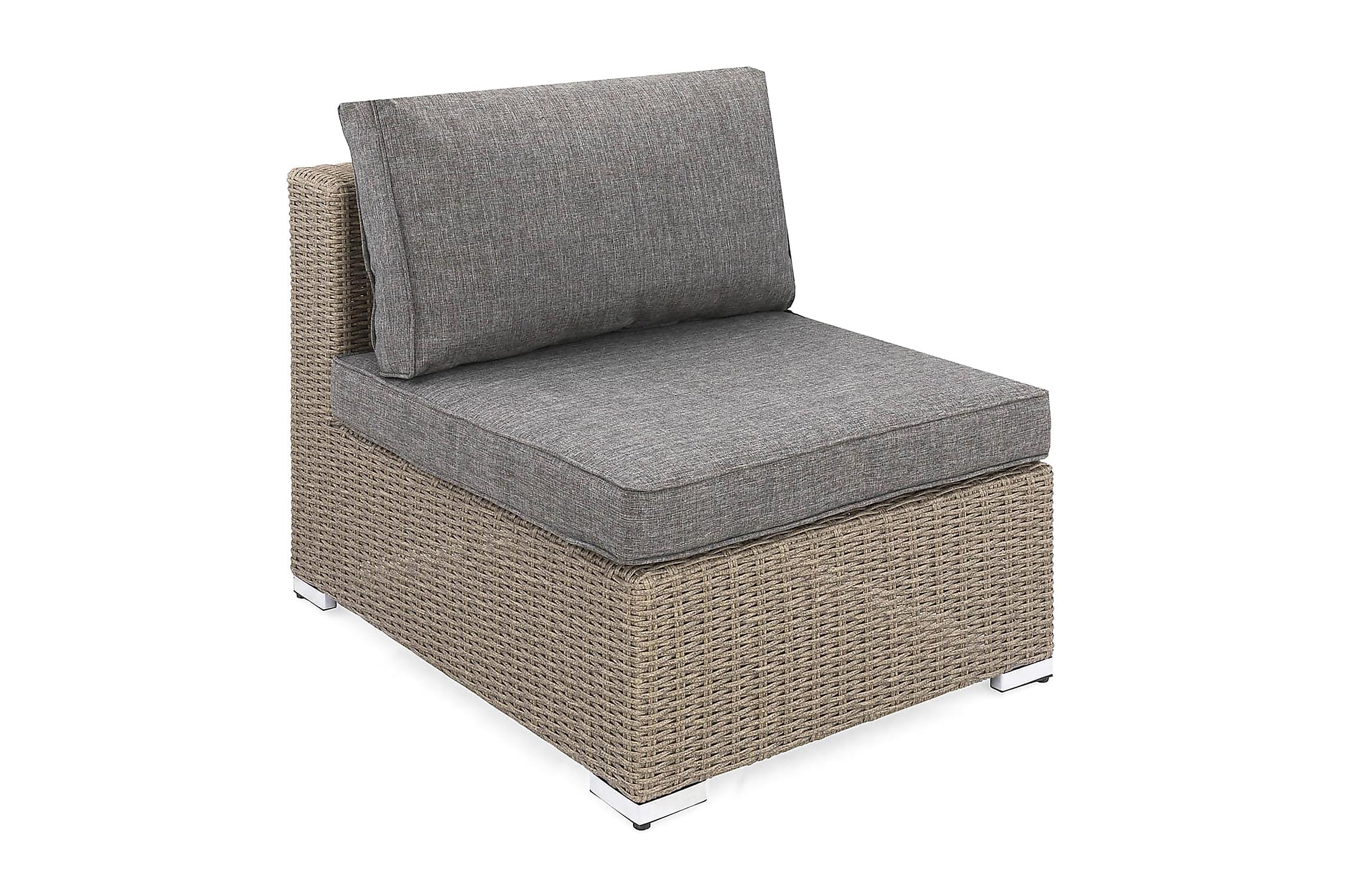 Nordic Outdoor - Lillian Midtmodul Brun/Mørkegrå - Utendørs Modulsofa