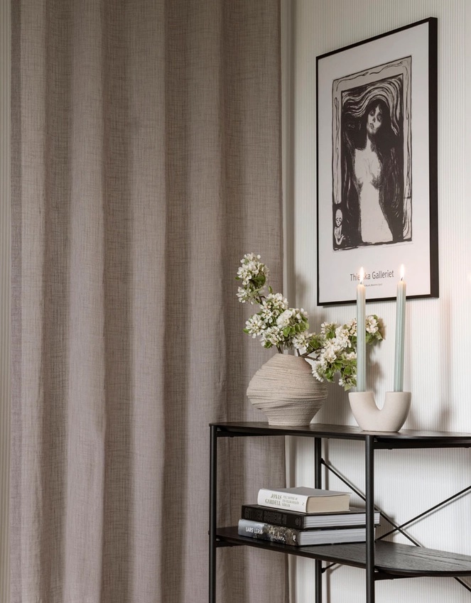 Hasta Home Malva Gardinlängd Greige 268x280