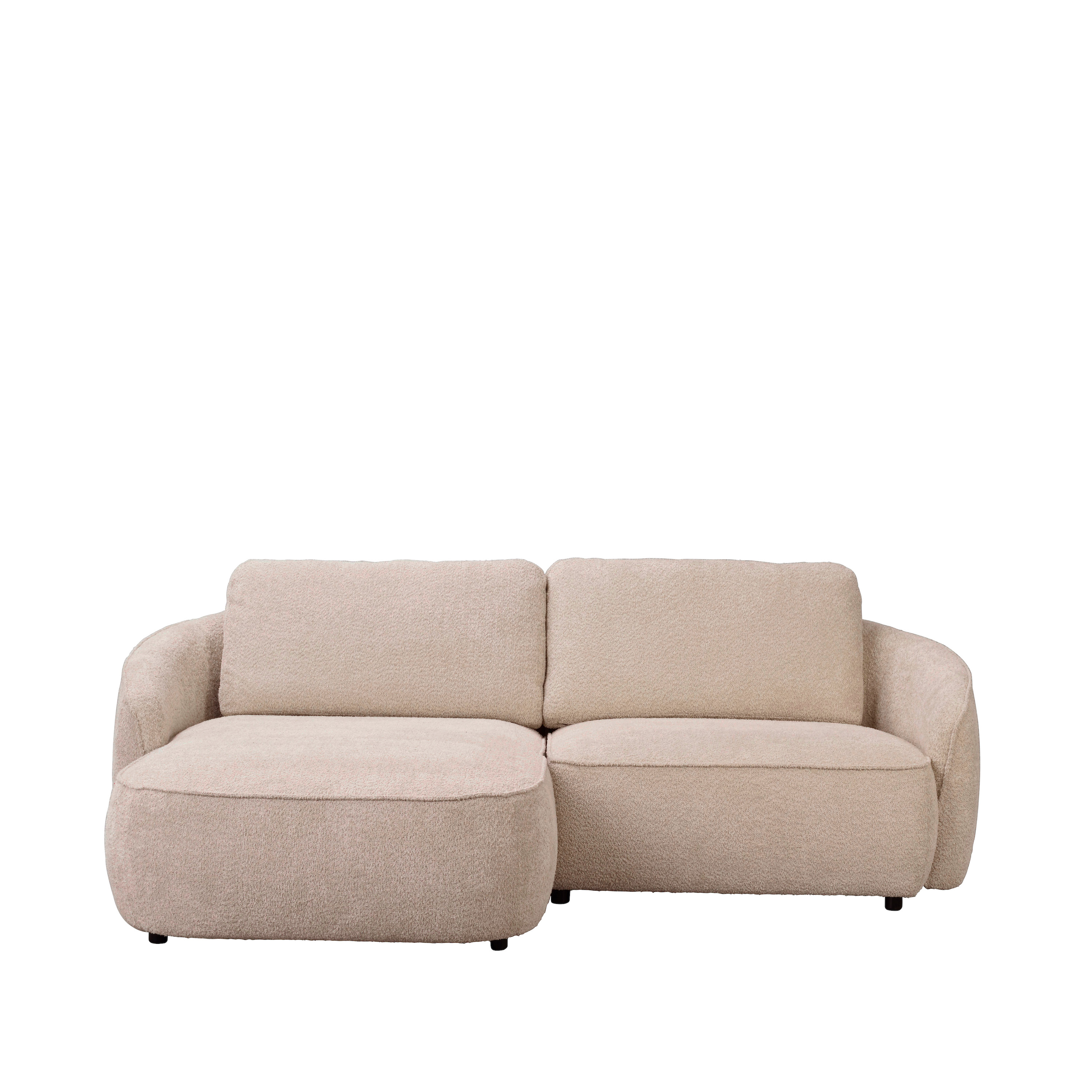 Norris 3-sits Soffa Schäslong Vänster Ljusbeige 226cm
