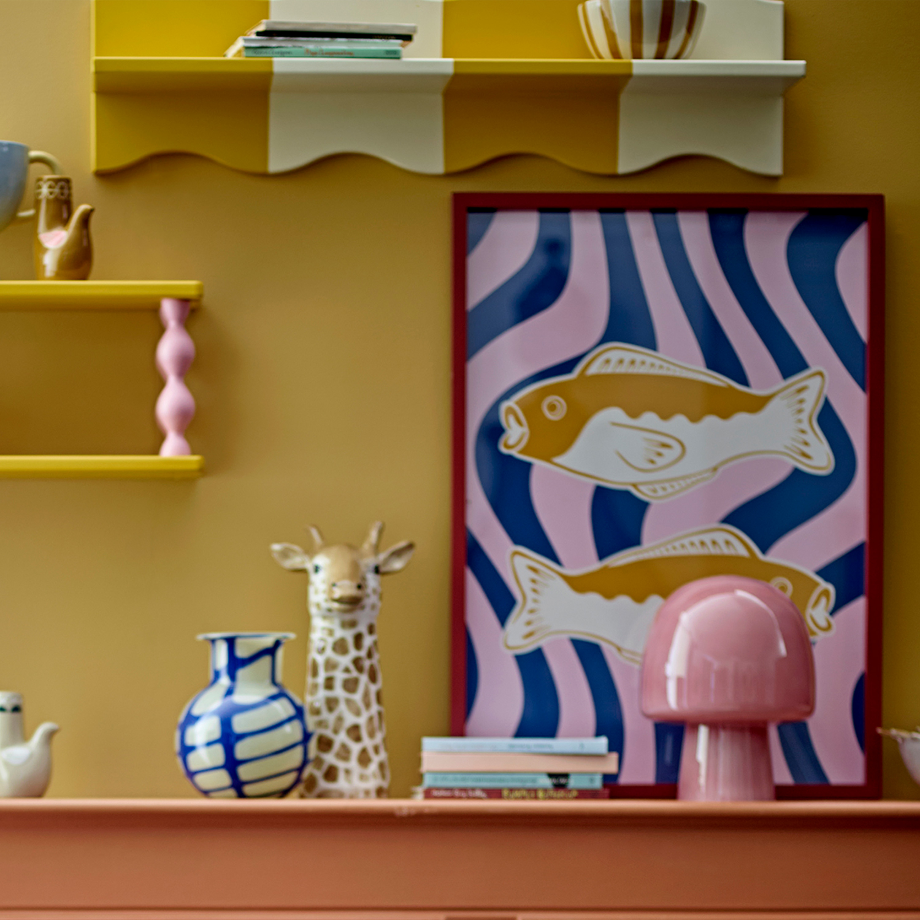 Bloomingville Paddy Bordlampe Glass Rose