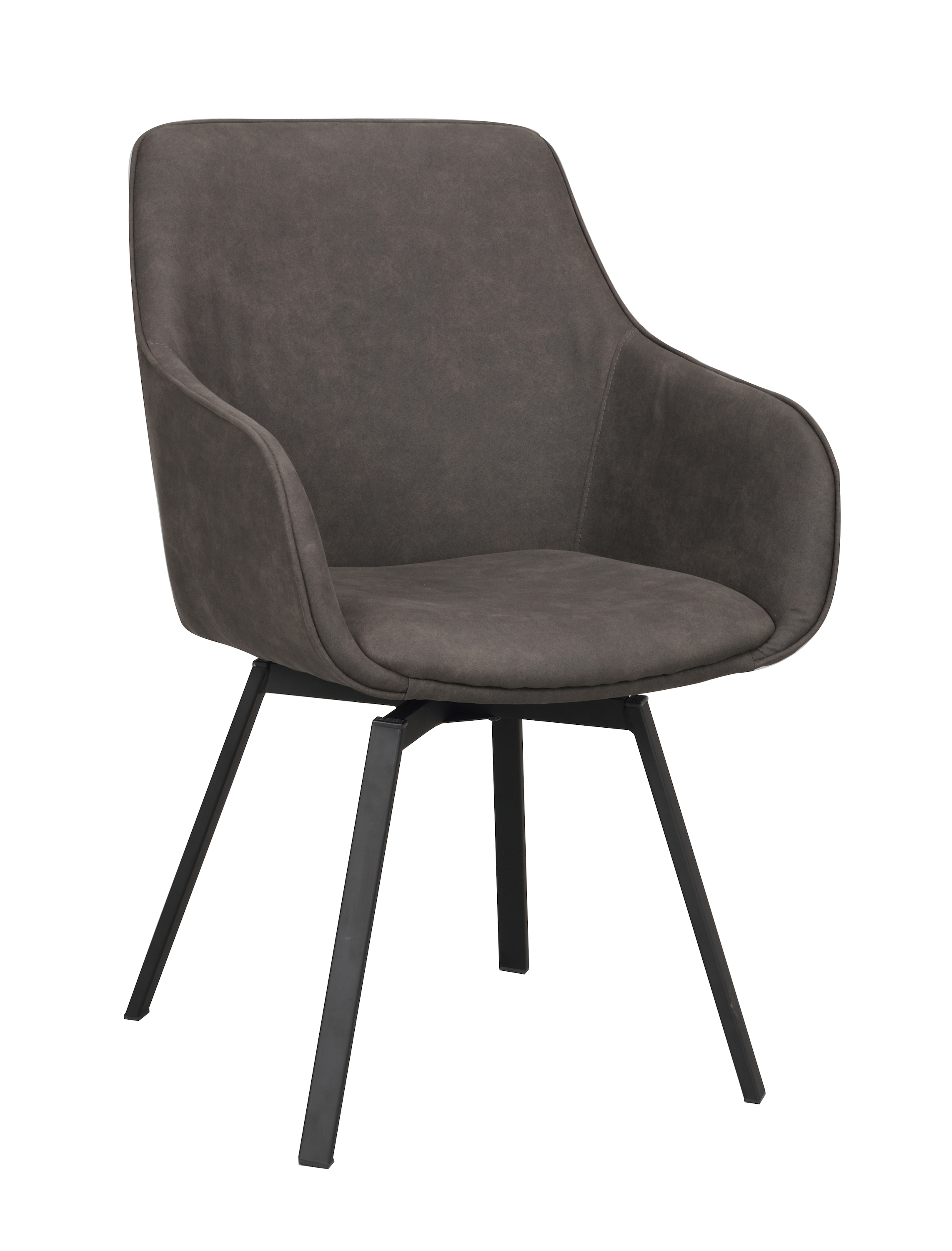 Rowico Home Alison Karmstol Mörkgrå Microfiber/Svart