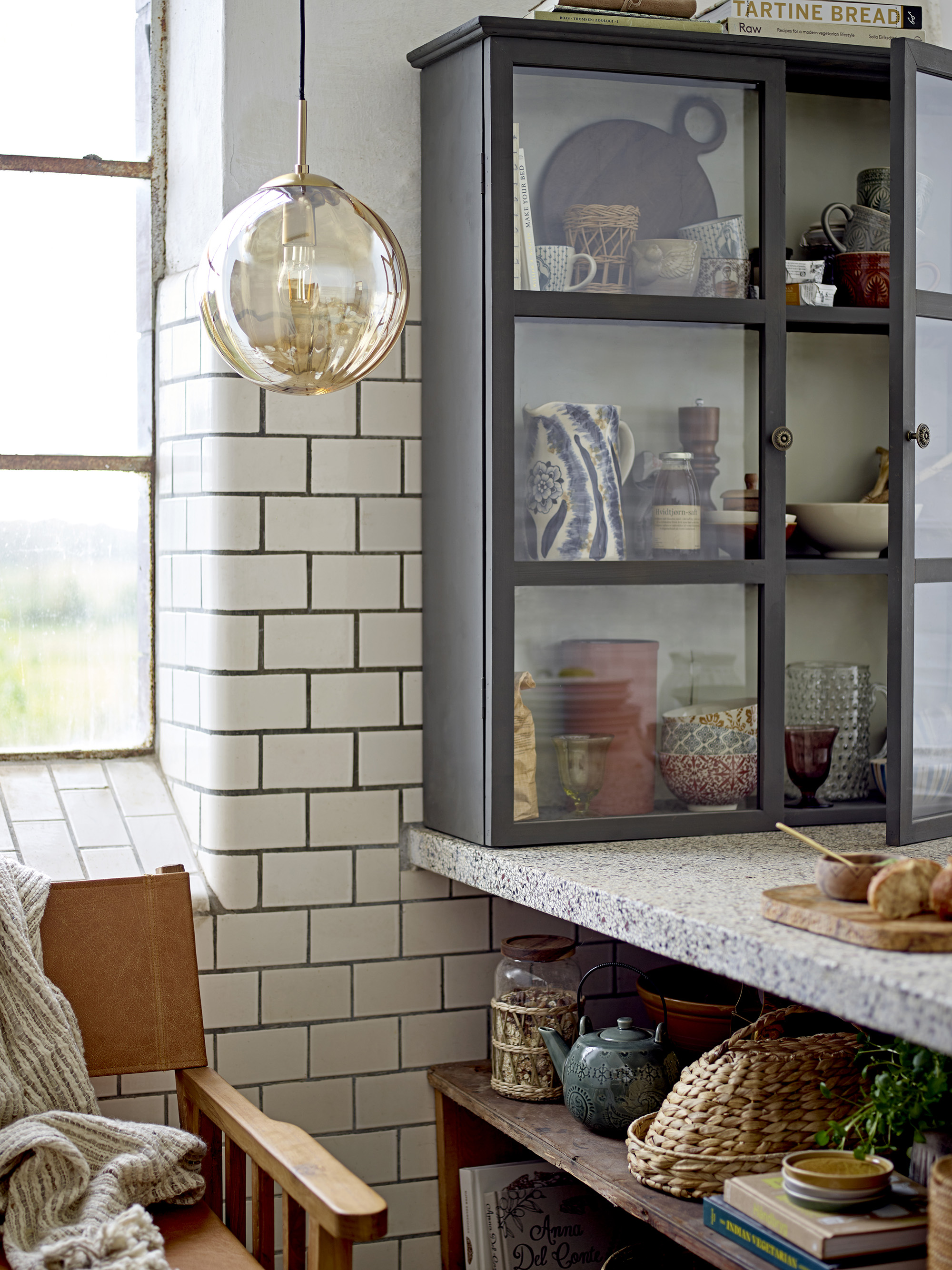 Bloomingville Tone Vitrinskåp Green 100cm