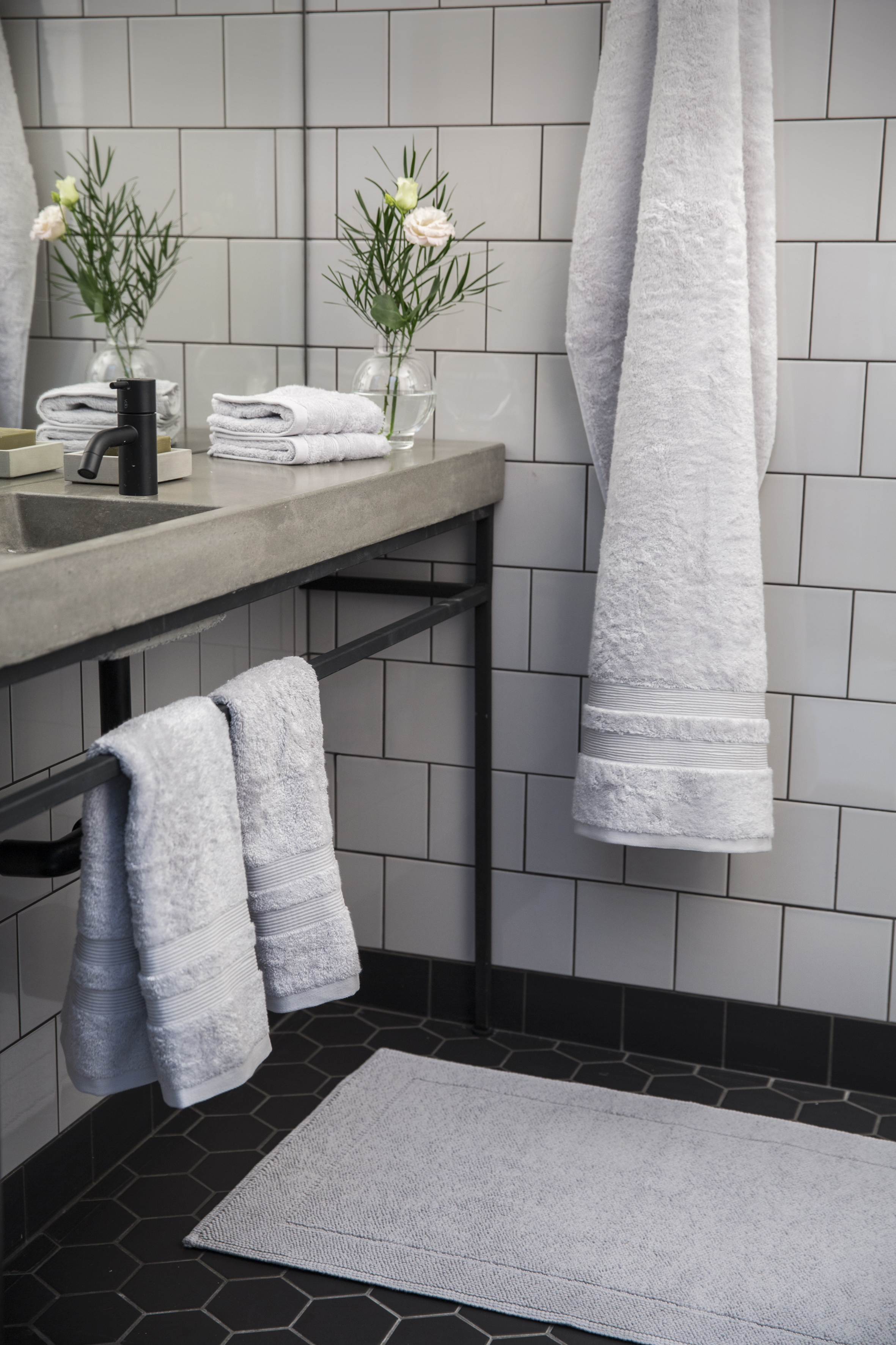 Mille Notti Portofino Kylpyhuonematto Vaaleanharmaa 60 x 90