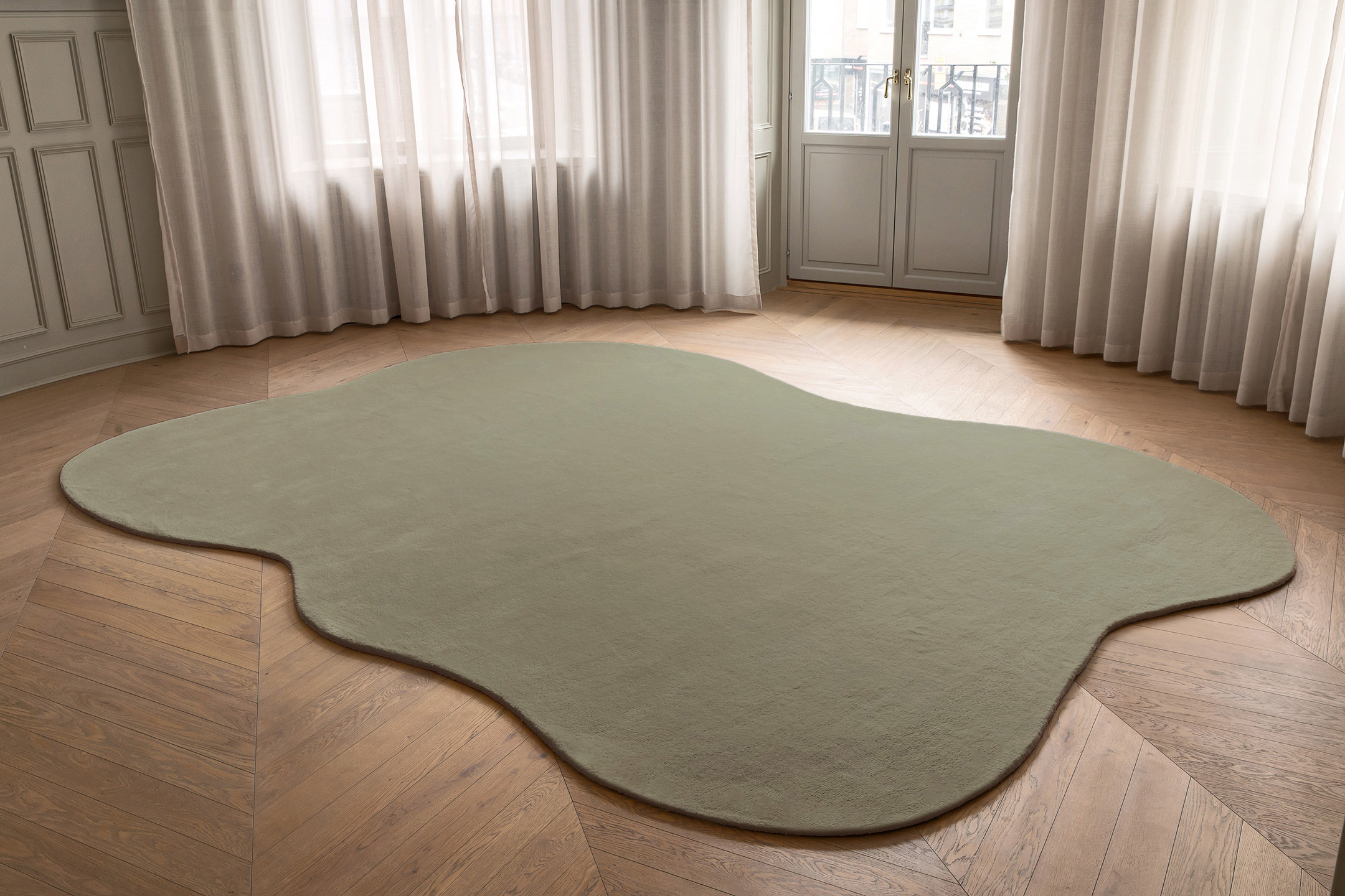 Sleepo Collection - Stormi Wollteppich Sage 170x230 - Grün - Wollteppiche