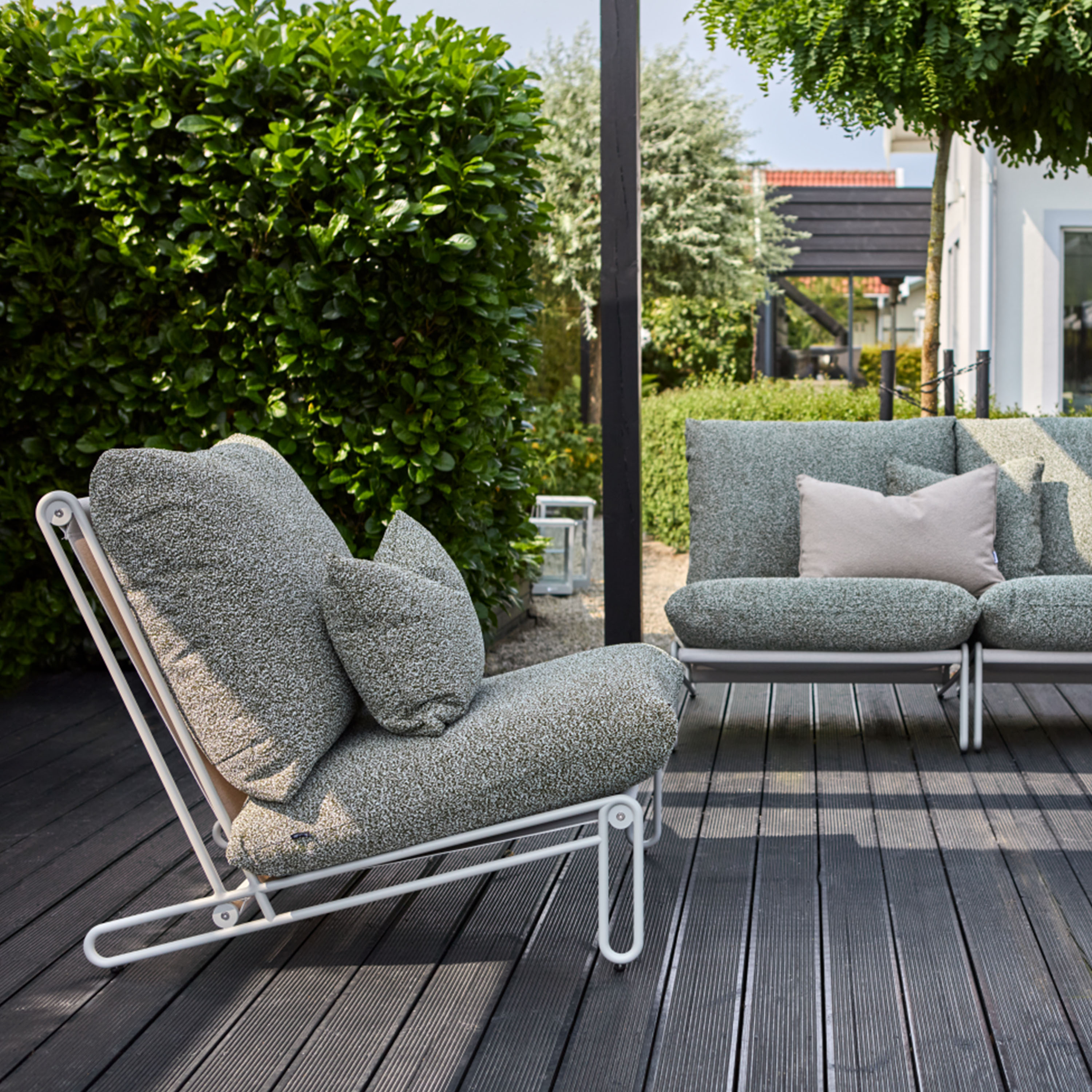 Brafab Blixt Loungestol Light Grey/Teddy Verde