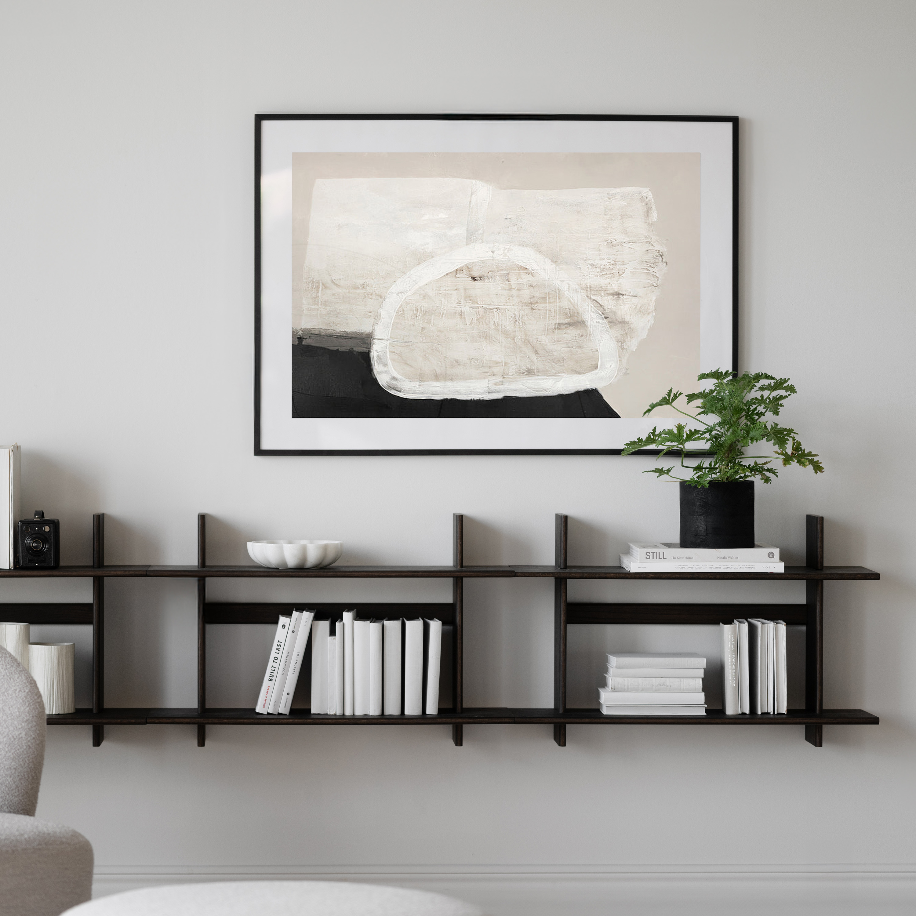 Rowico Home Westlock Wandregal Braune Eiche 75x48