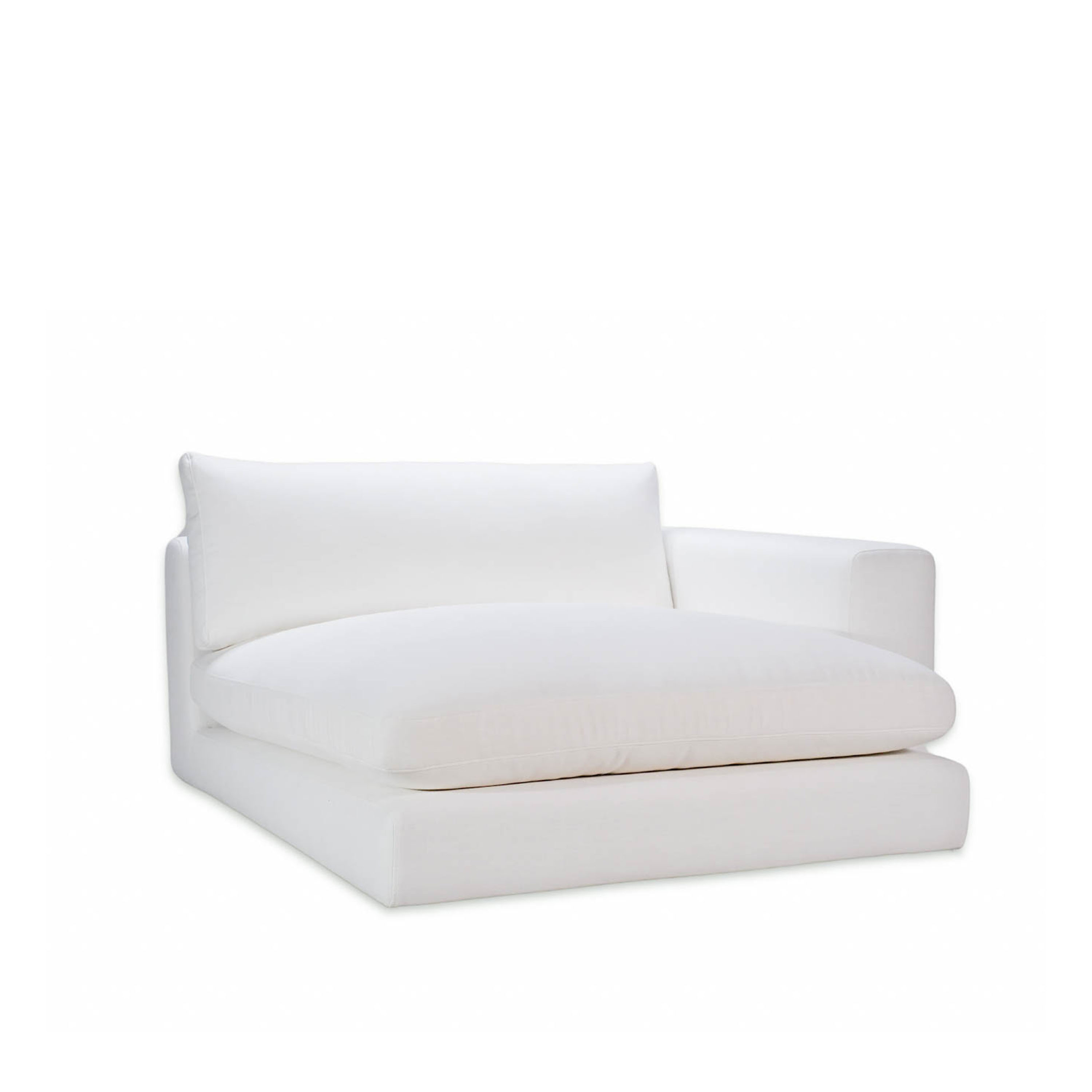 Capri 1.5-sits Divanmodul Höger Armstöd White 142x184