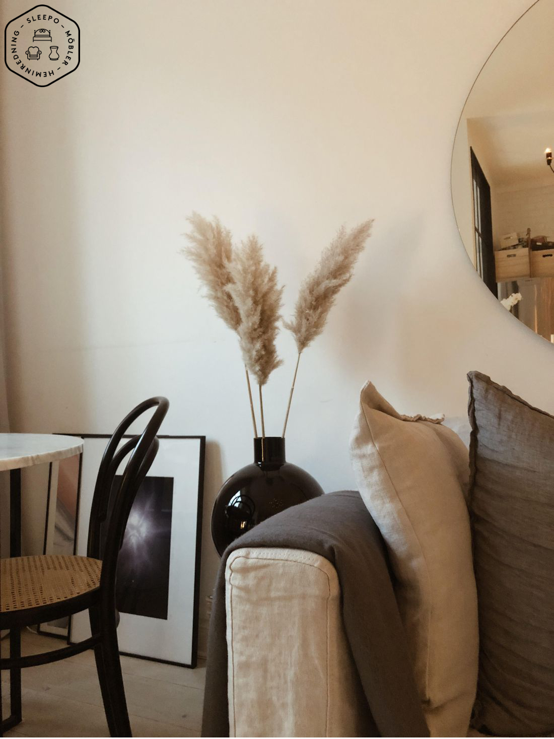 Skruf Pallo Vas Svart 42cm