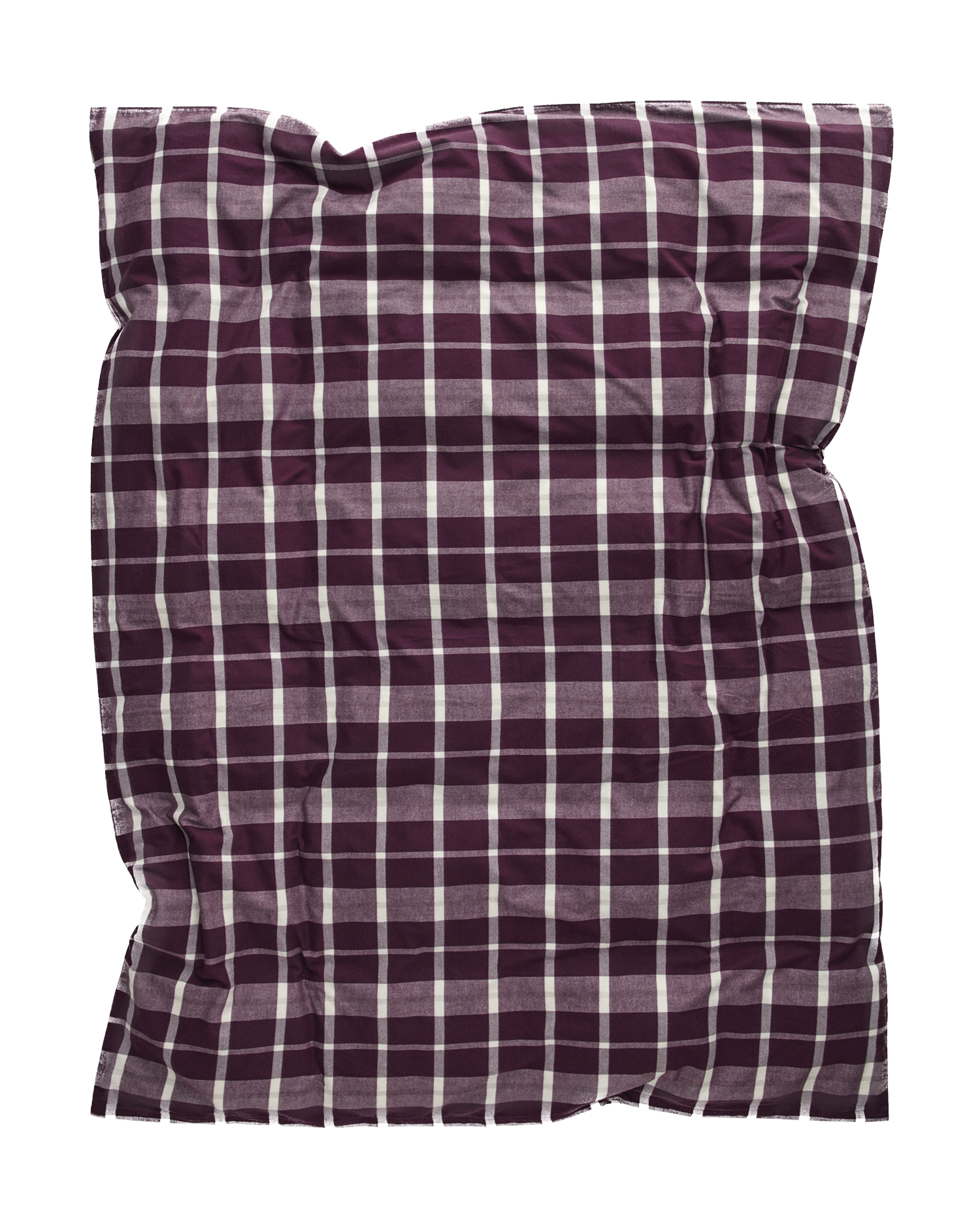 Flannel Check Påslakan Deep Plum Dubbel