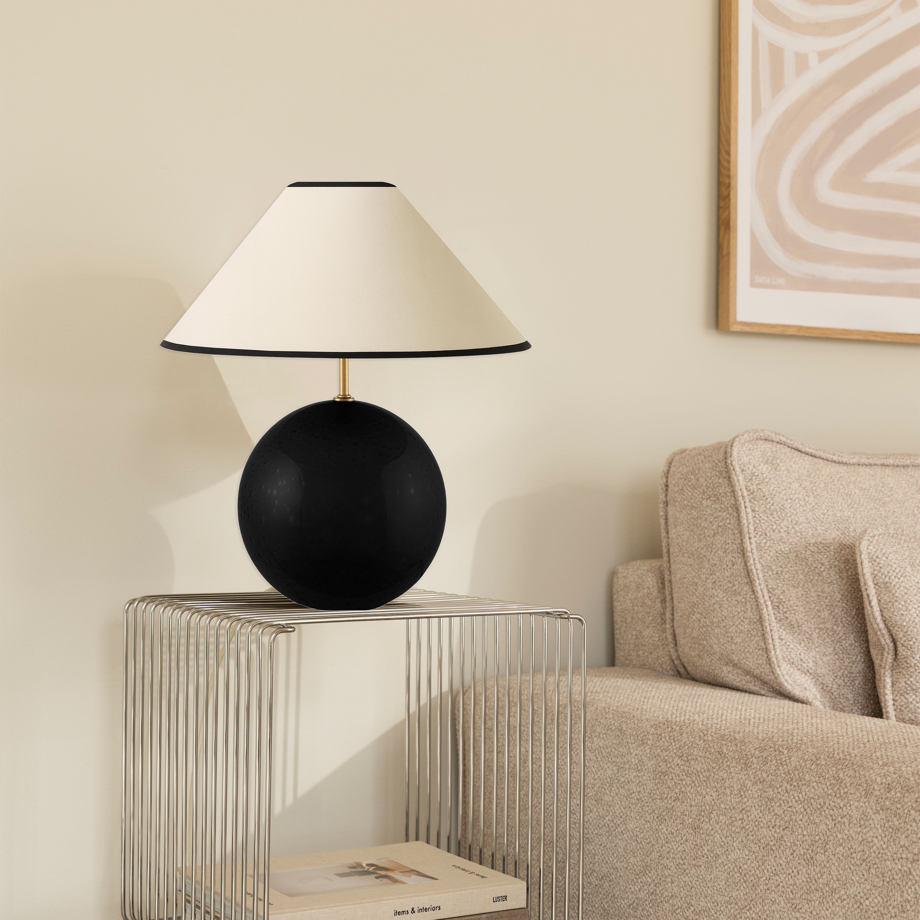 Globen Lighting Iris Bordlampe Noir 35cm