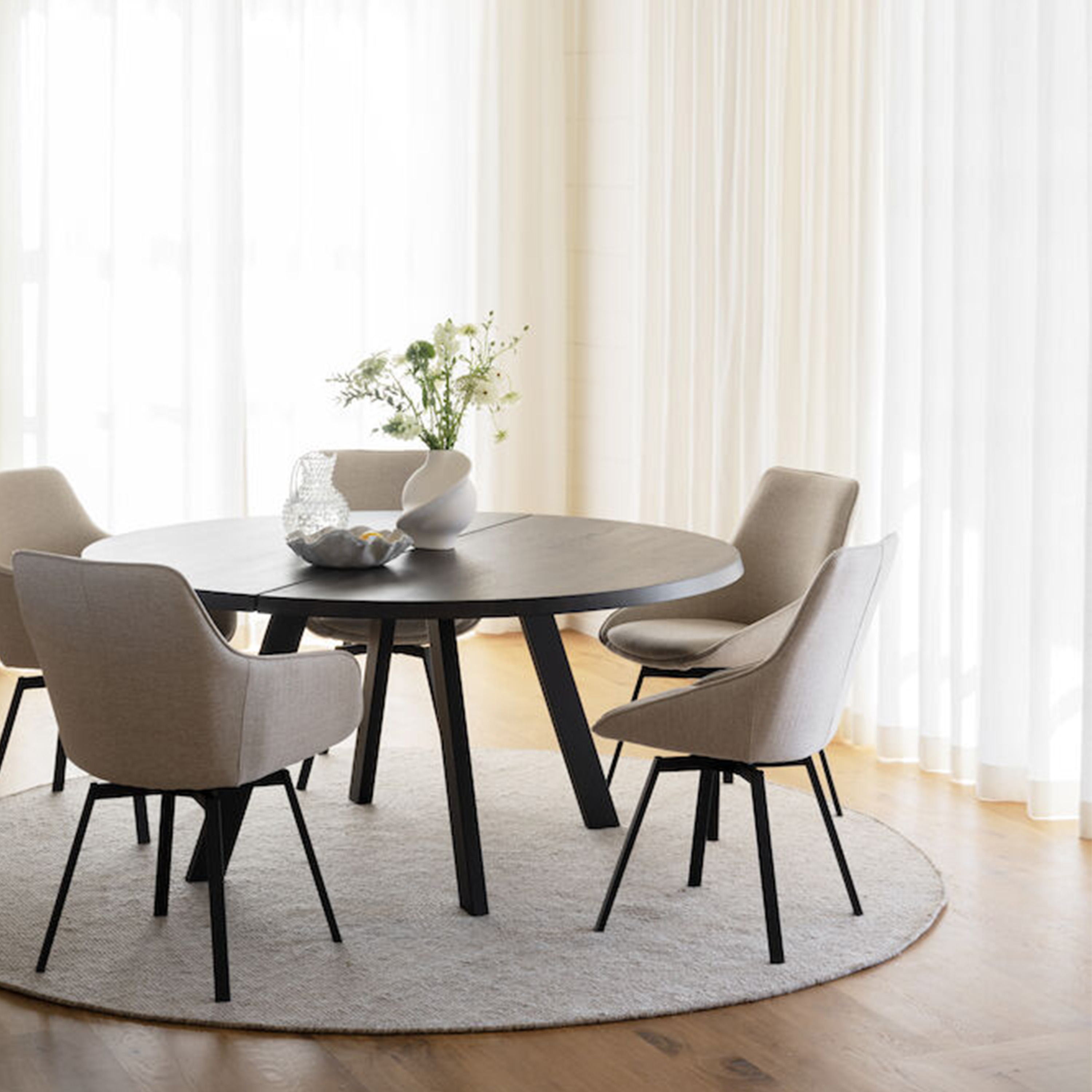 Rowico Home Fred Esstisch Dunkelbraun Ø160