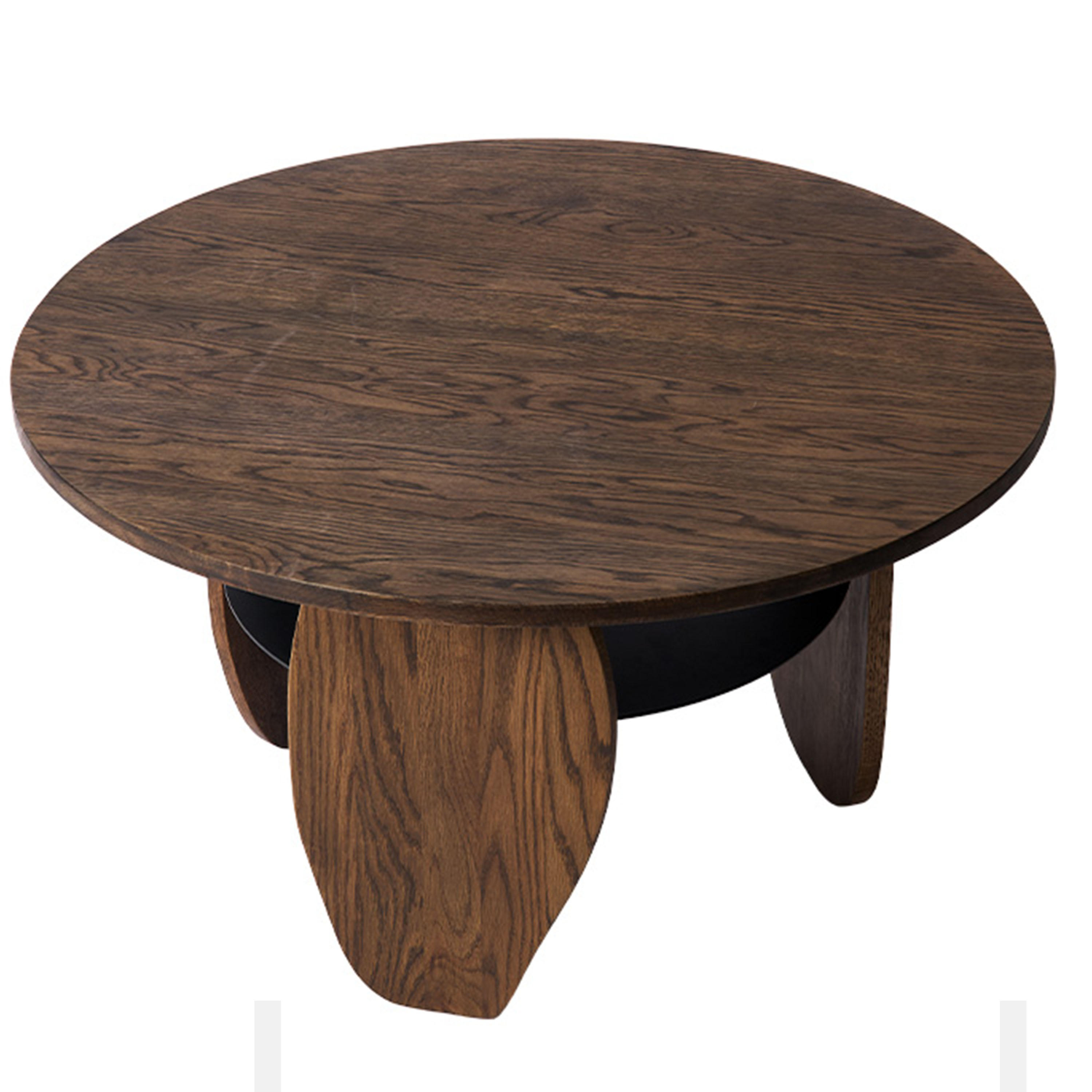 Muubs Ishi Sohvapöytä Dark Oil Oak/Metal Ø80