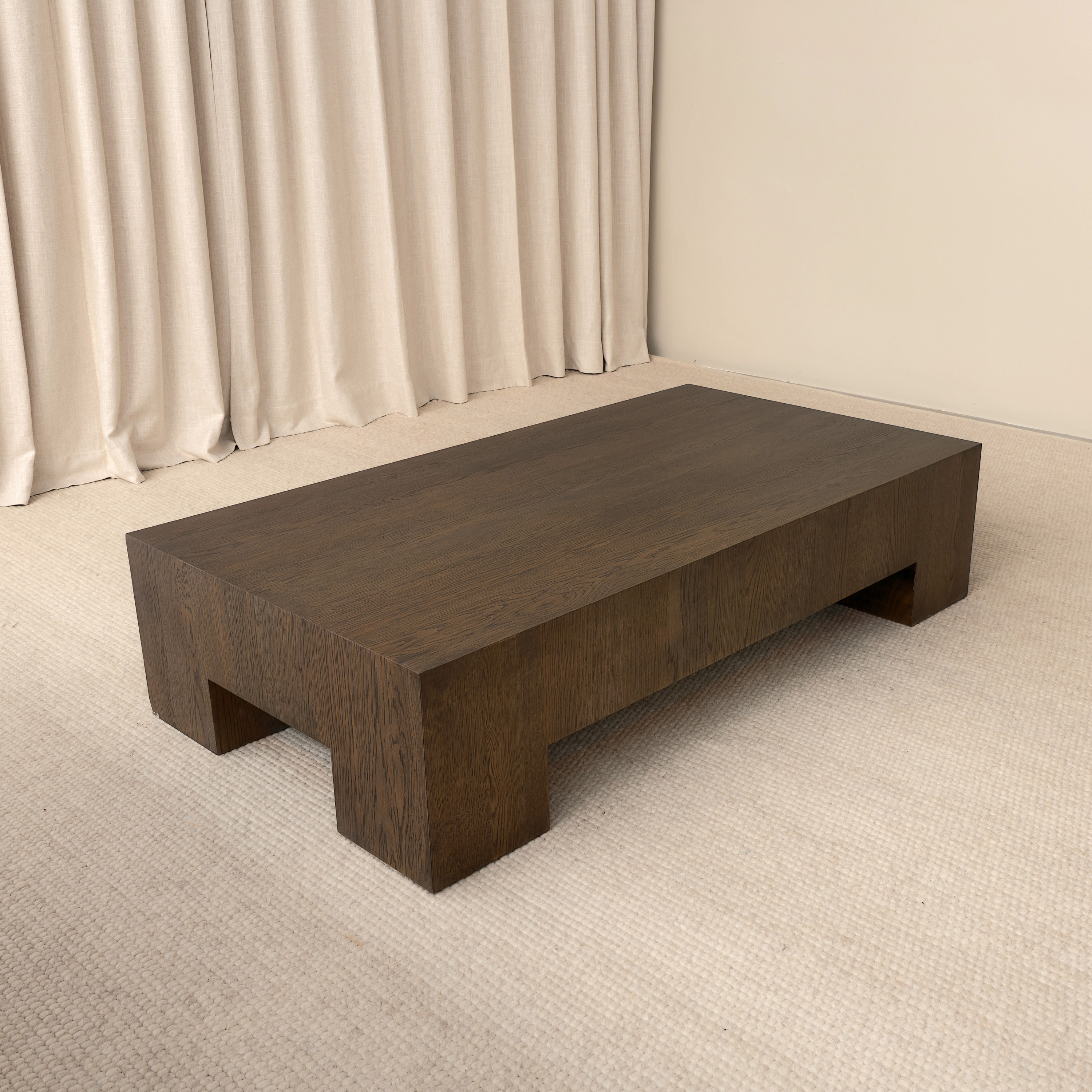 Sleepo Collection Chunky Coffee Table Brown Stained Oak 130x70