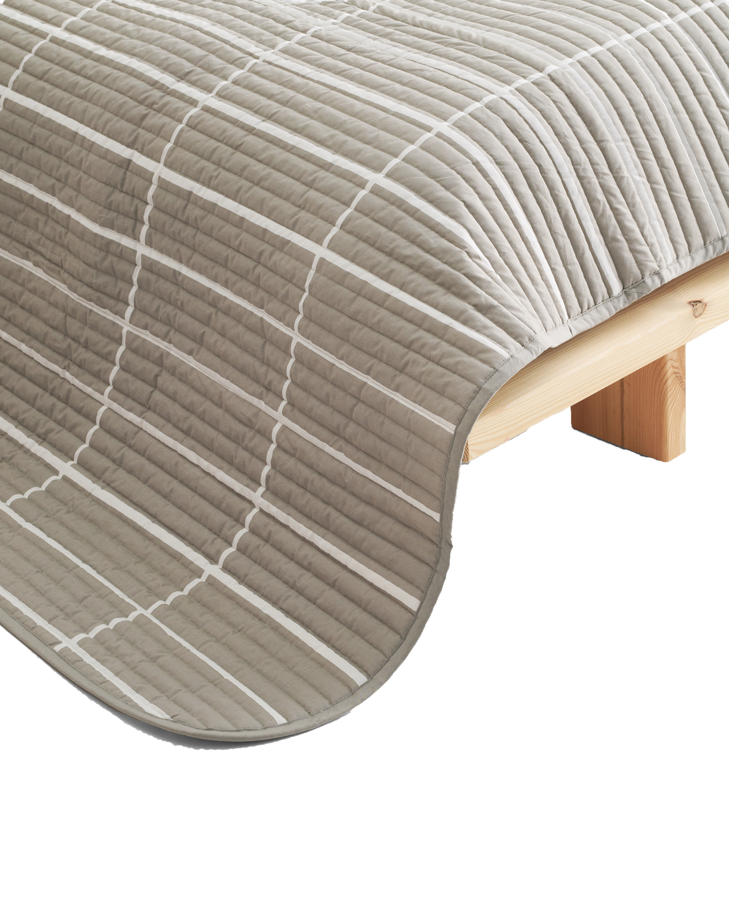 Marimekko - Tiiliskivi Överkast Sand/Off White 260x260 - Beige