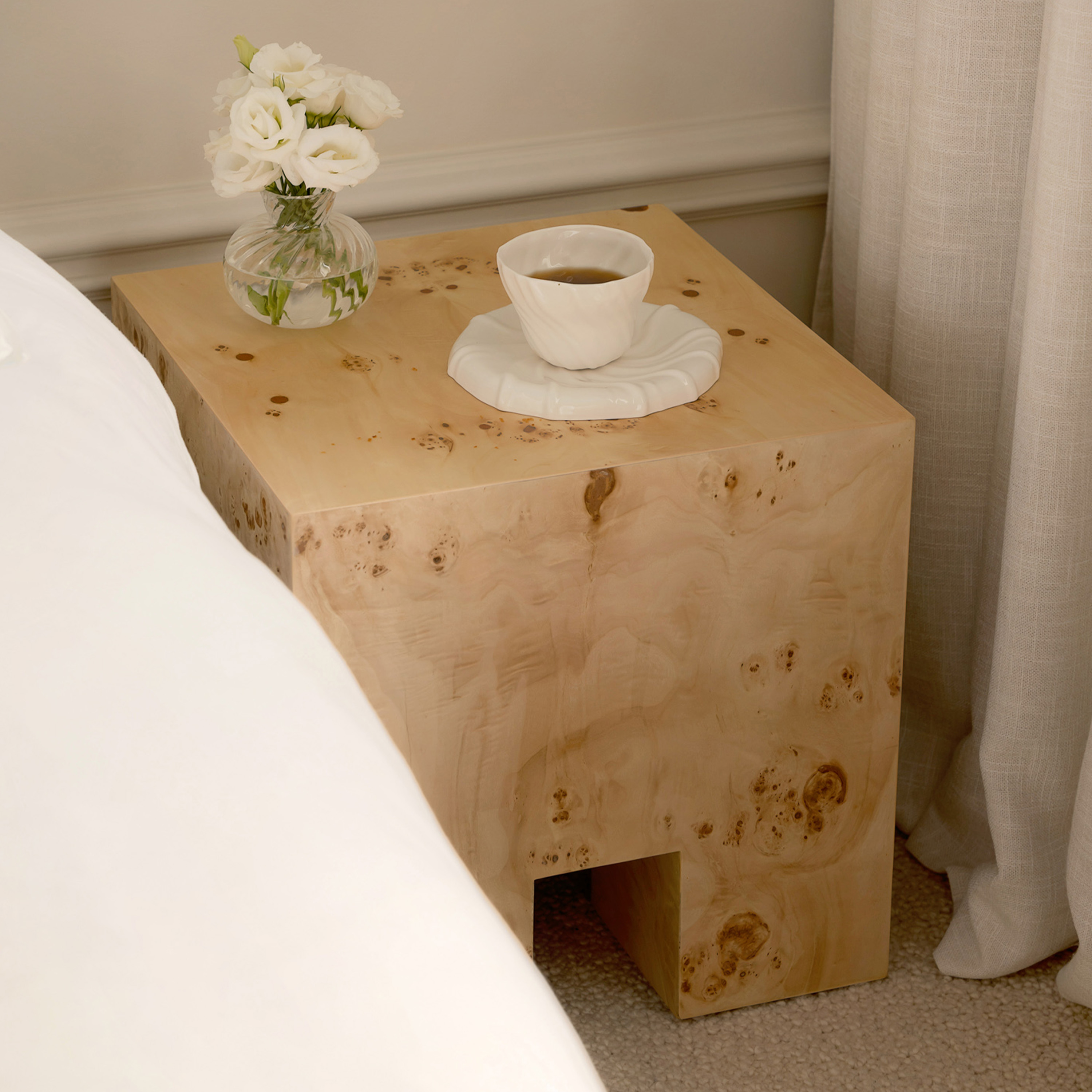 Sleepo Collection Chunky Sidebord Poppel 40x40