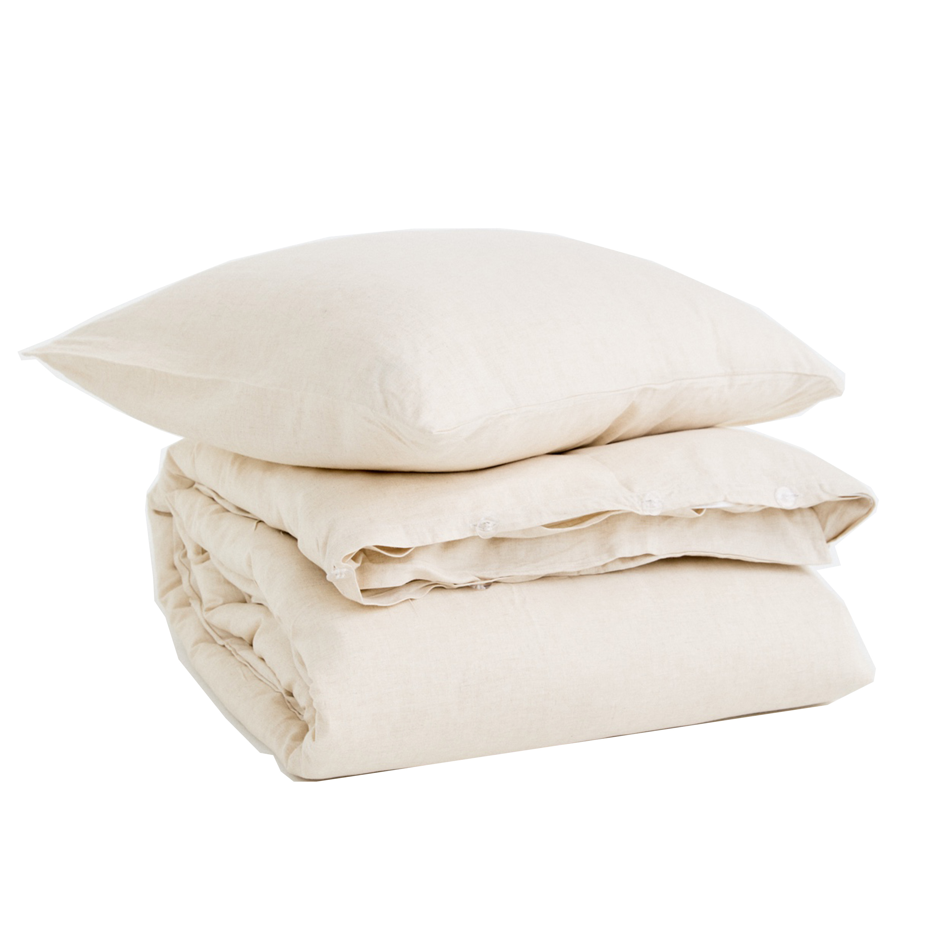 Bamboo Leinen Bettbezug-Set Sand 150x210/50x60