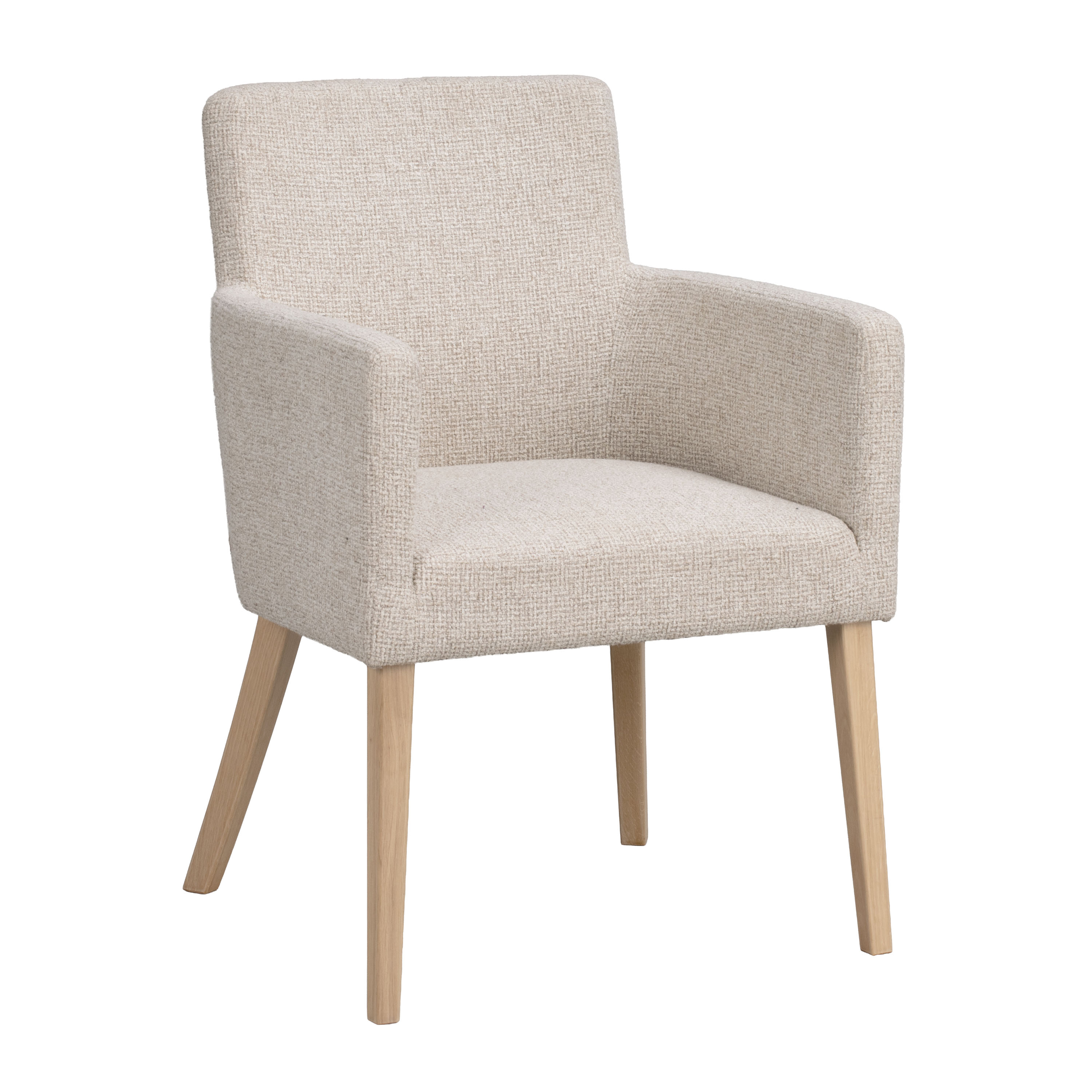 Hudson Karmstol Ljusbeige/Vitpigmenterad Ek