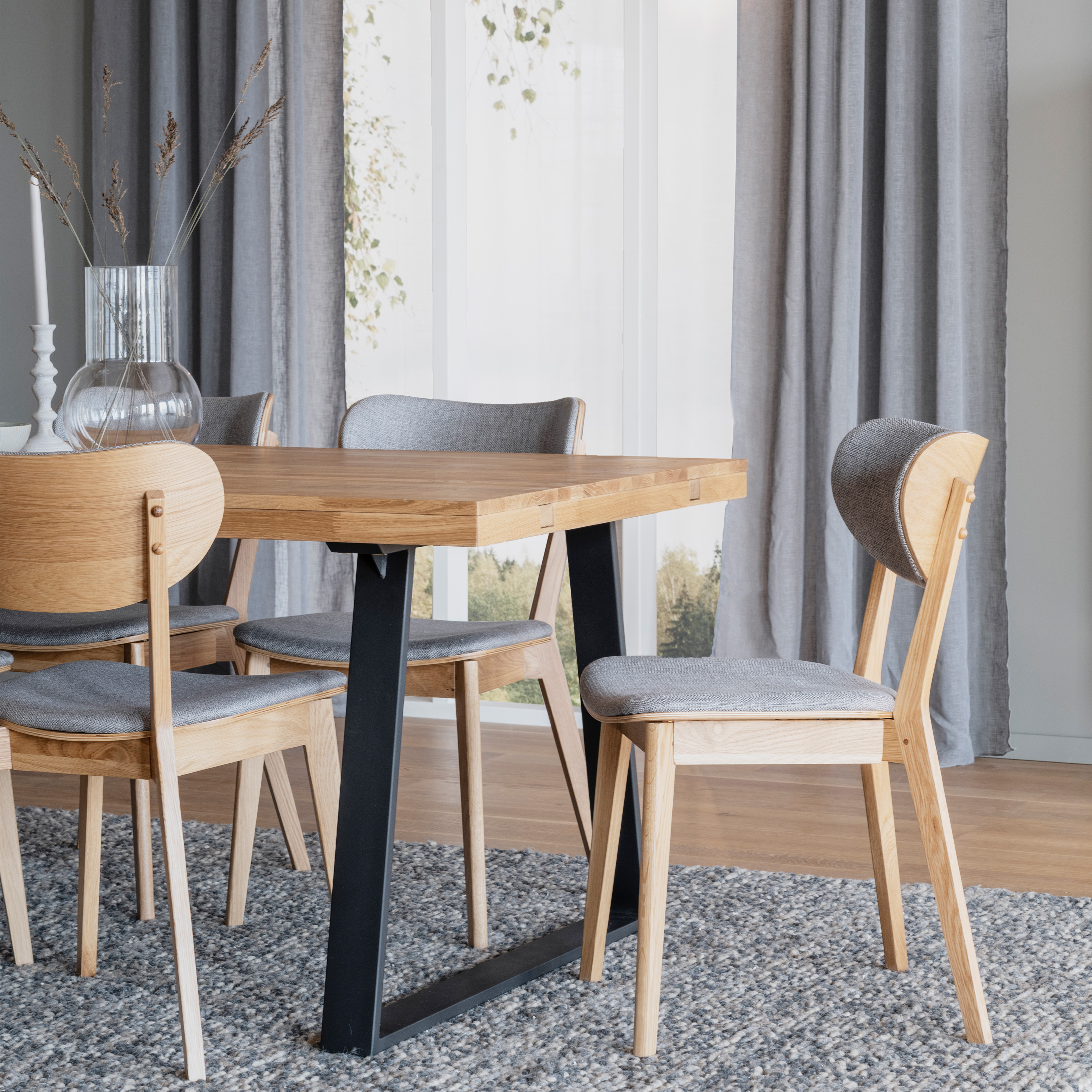 Rowico Home Brooklyn Esstisch U-Bein Eiche 220cm