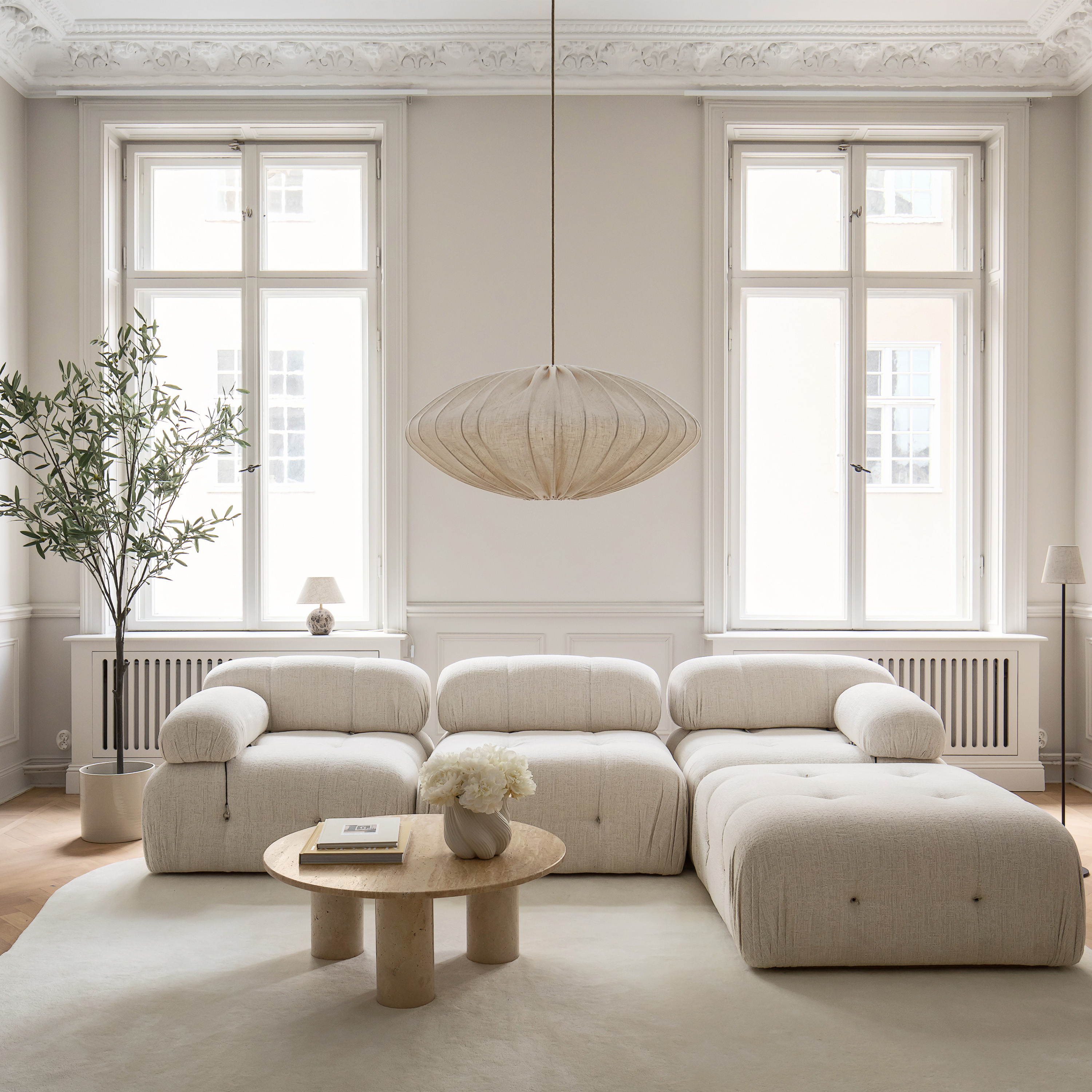 Sleepo Collection Blanca 3-sits Divansoffa Cream